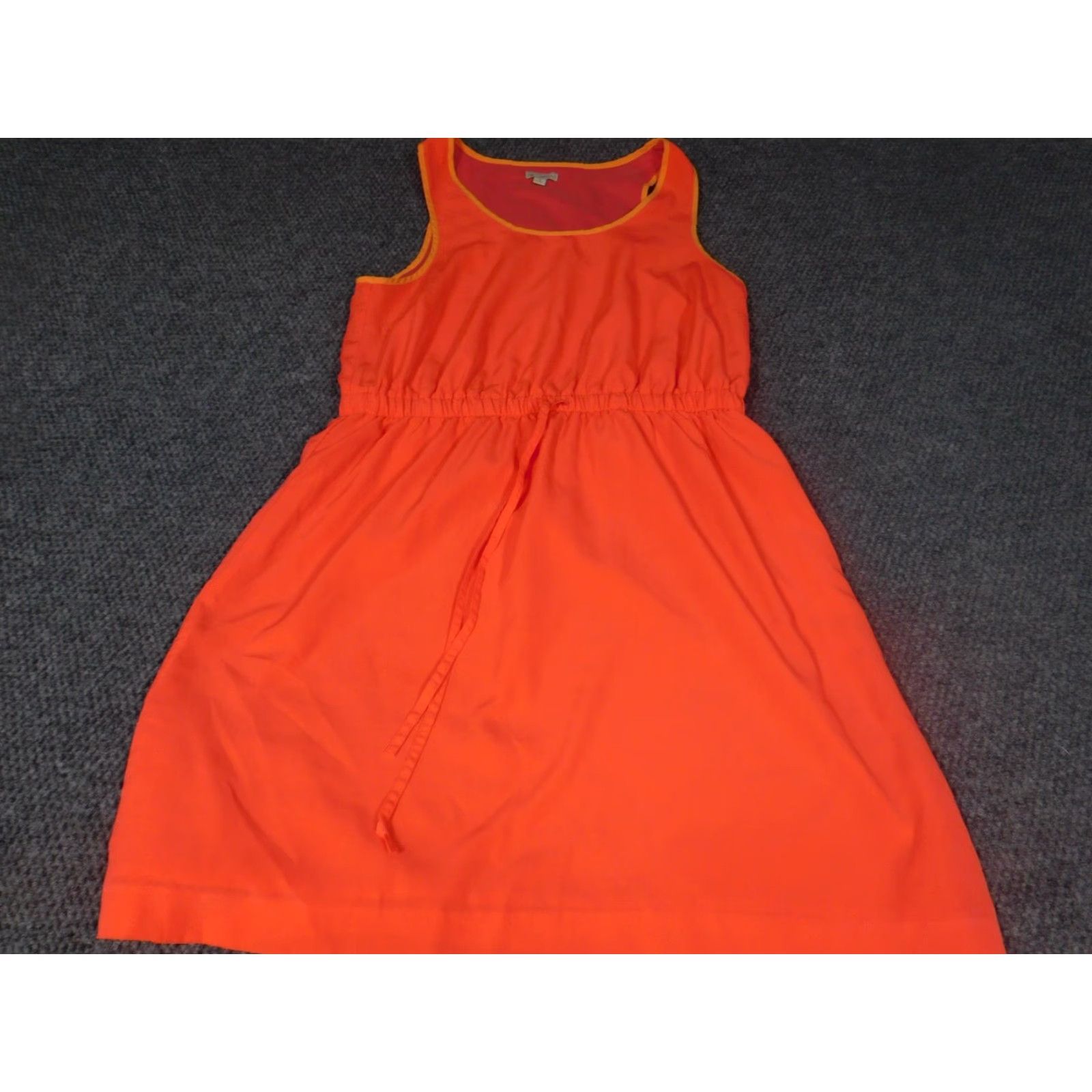 Gap Gap Sundress Dress Womens M Orange A-line Sleeveless Dolman Ruffle Lined Polyester Rayon Long Casual Business 60s? 0 Size M / US 6-8 / IT 42-44 - 3 Thumbnail