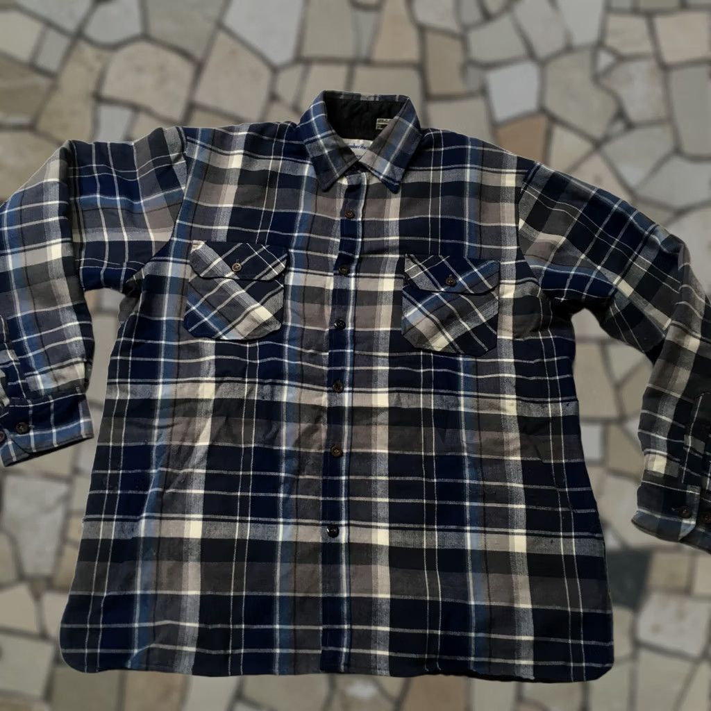 Lumberjack VINTAGE Lumber Jack Shirt Men's medium blue Acrylic Plaid Outdoor 90s Size US M / EU 48-50 / 2 - 1 Thumbnail