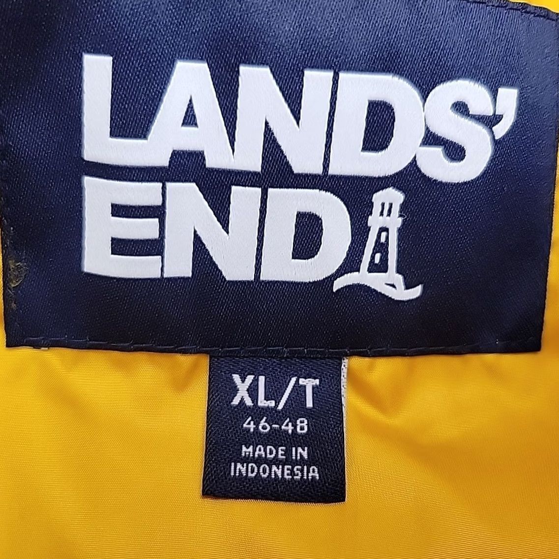 Lands' End Lands' End Down Vest Mens XLT Gold Yellow Puffer Outdoor Casual Vest Size US XL / EU 56 / 4 - 3 Thumbnail