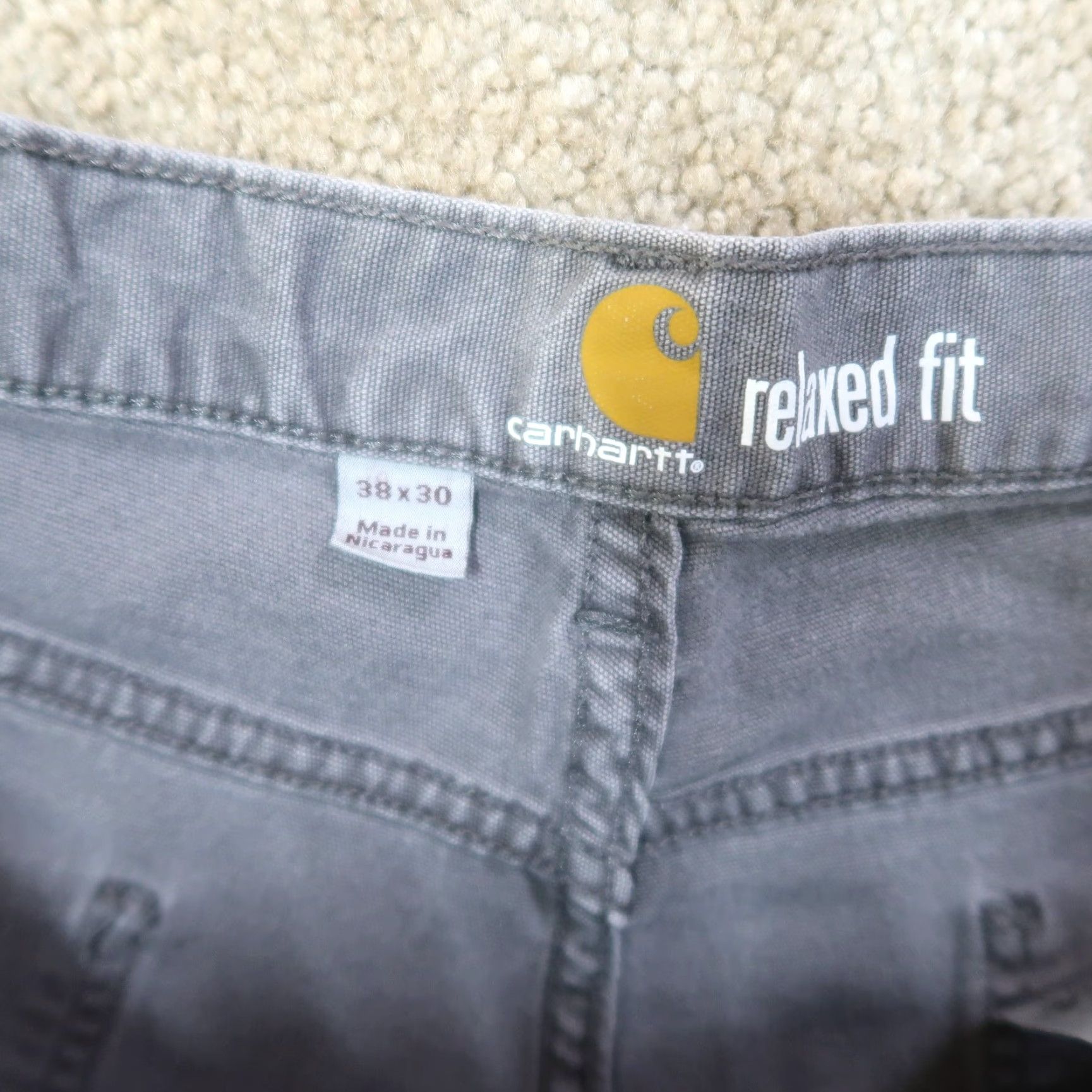 Carhartt VINTAGE Carhartt Relaxed Rigby Pants Men 38x30 Gray Canvas Workwear 90s Size US 38 / EU 54 - 3 Thumbnail