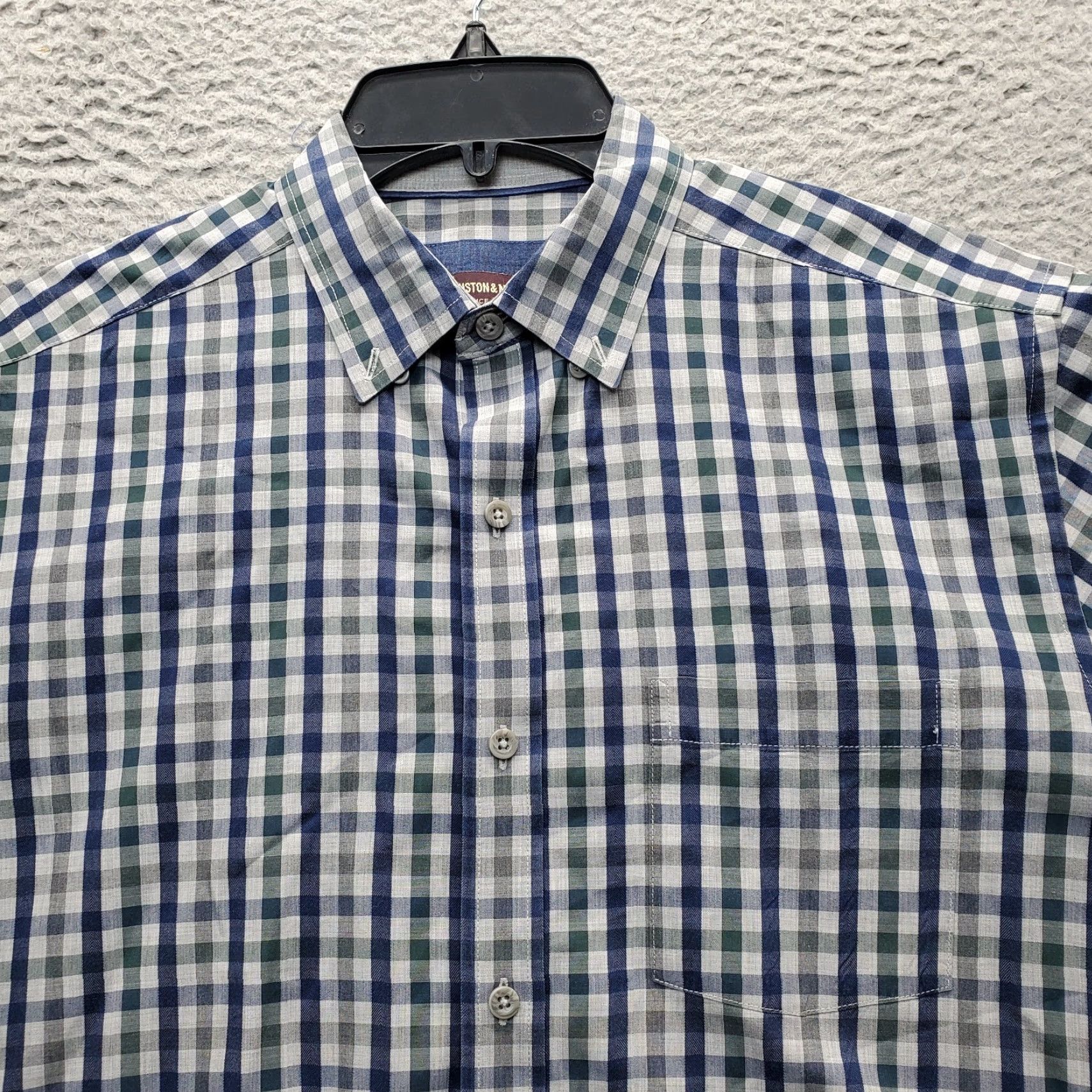 Johnston & Murphy Johnston & Murphy Shirt Mens L Multi Plaid Button-Down Chest Pocket Regular Fit Size US L / EU 52-54 / 3 - 7 Thumbnail