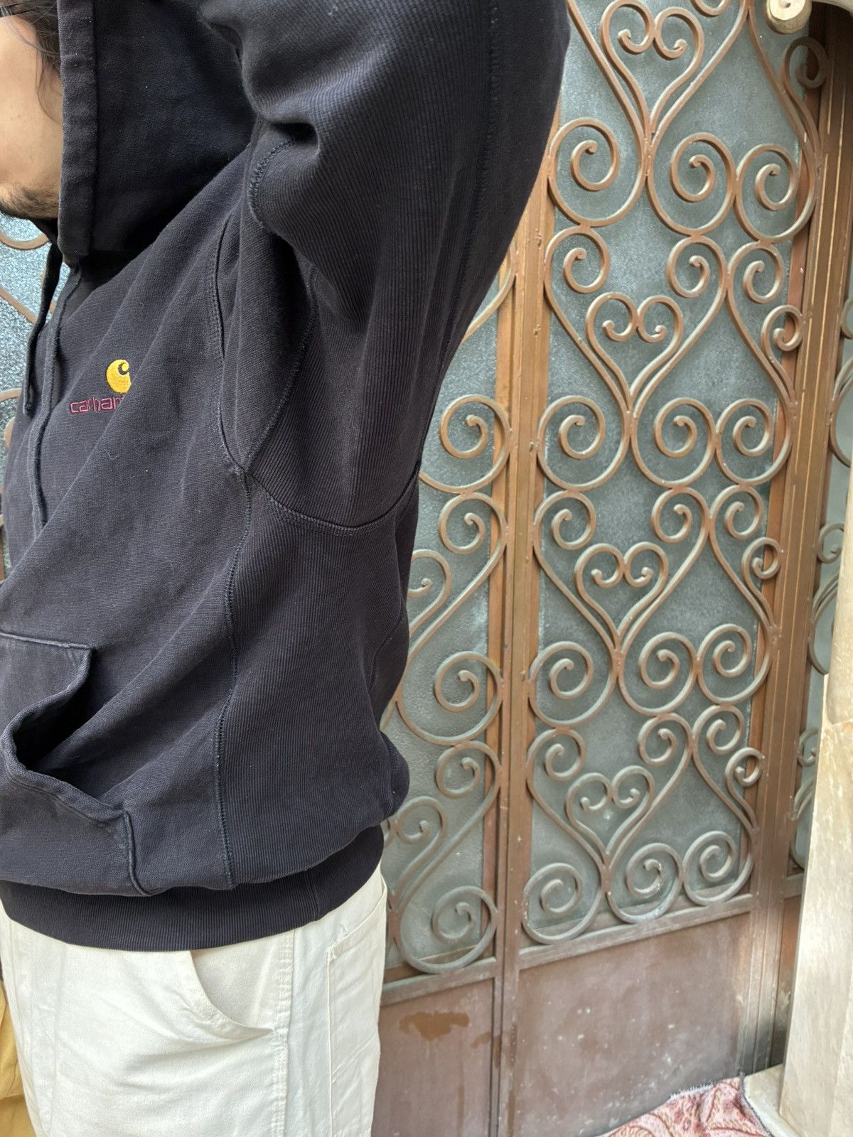 Carhartt Wip BLACK CARHARTT WIP AMERICAN SCRIPT HEAVYWEIGHT HOODIE Size US M / EU 48-50 / 2 - 12 Thumbnail