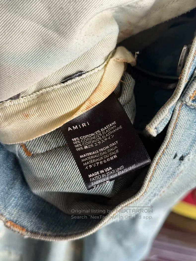 Amiri Amiri Blue original dilapidated big destruction denim pant Size US 30 / EU 46 - 7 Thumbnail