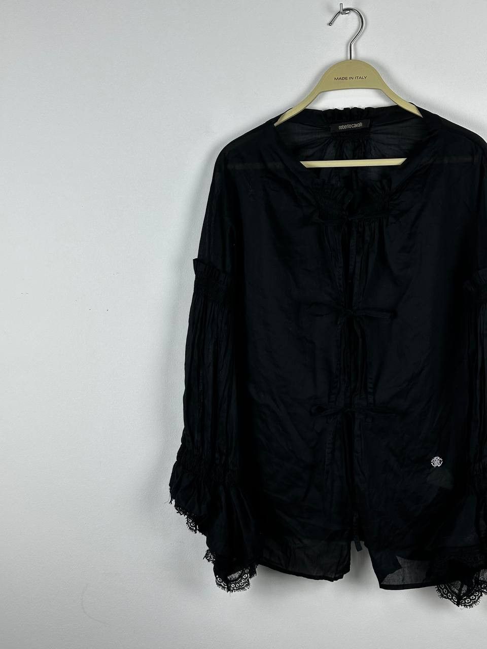 Roberto Cavalli × Vintage VINTAGE Roberto Cavalli Mesh Y2K Luxury Blouse Size M / US 6-8 / IT 42-44 - 2 Thumbnail