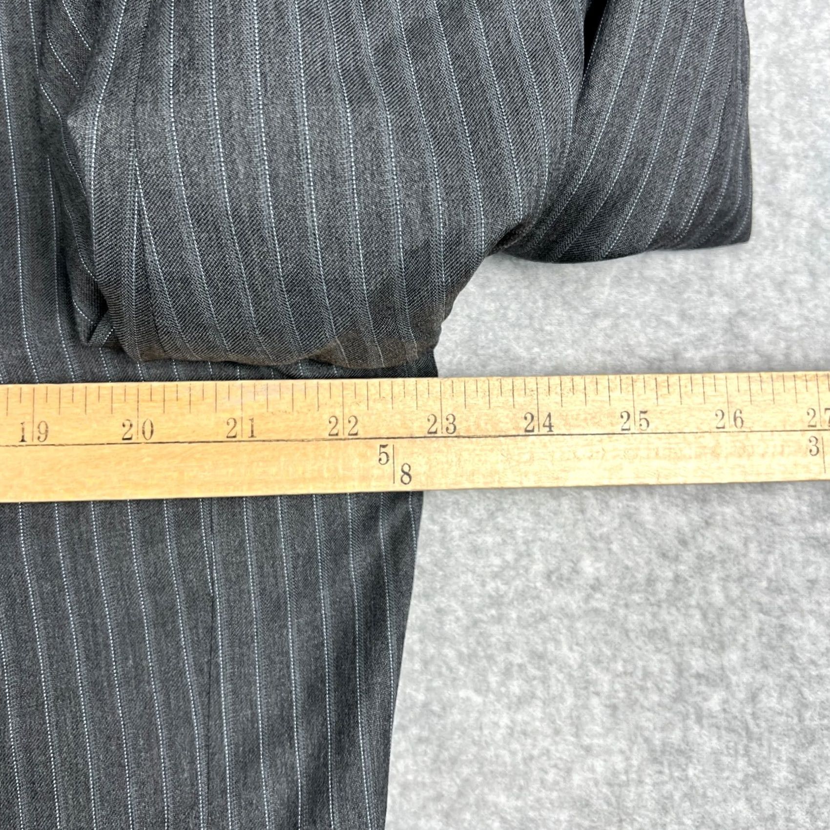Ermenegildo Zegna Ermenegildo Zegna Wool Blazer Sport Coat 46L Mens Grey Striped Suit Jacket Size 46R - 6 Thumbnail