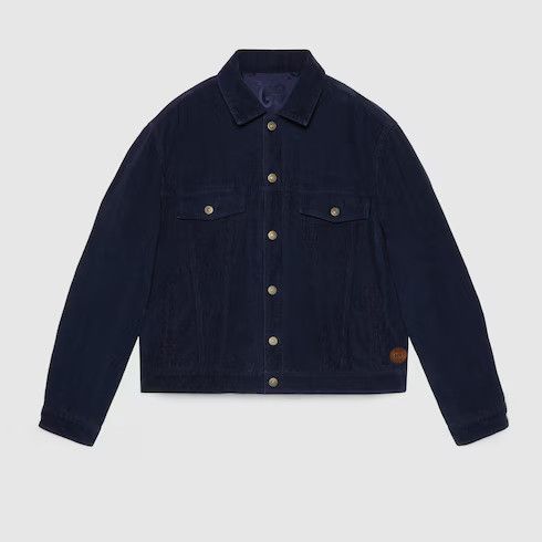 Gucci o1s1wg110225 GG Nylon Canvas and Corduroy Reversible Jacket Size US XL / EU 56 / 4 - 5 Thumbnail