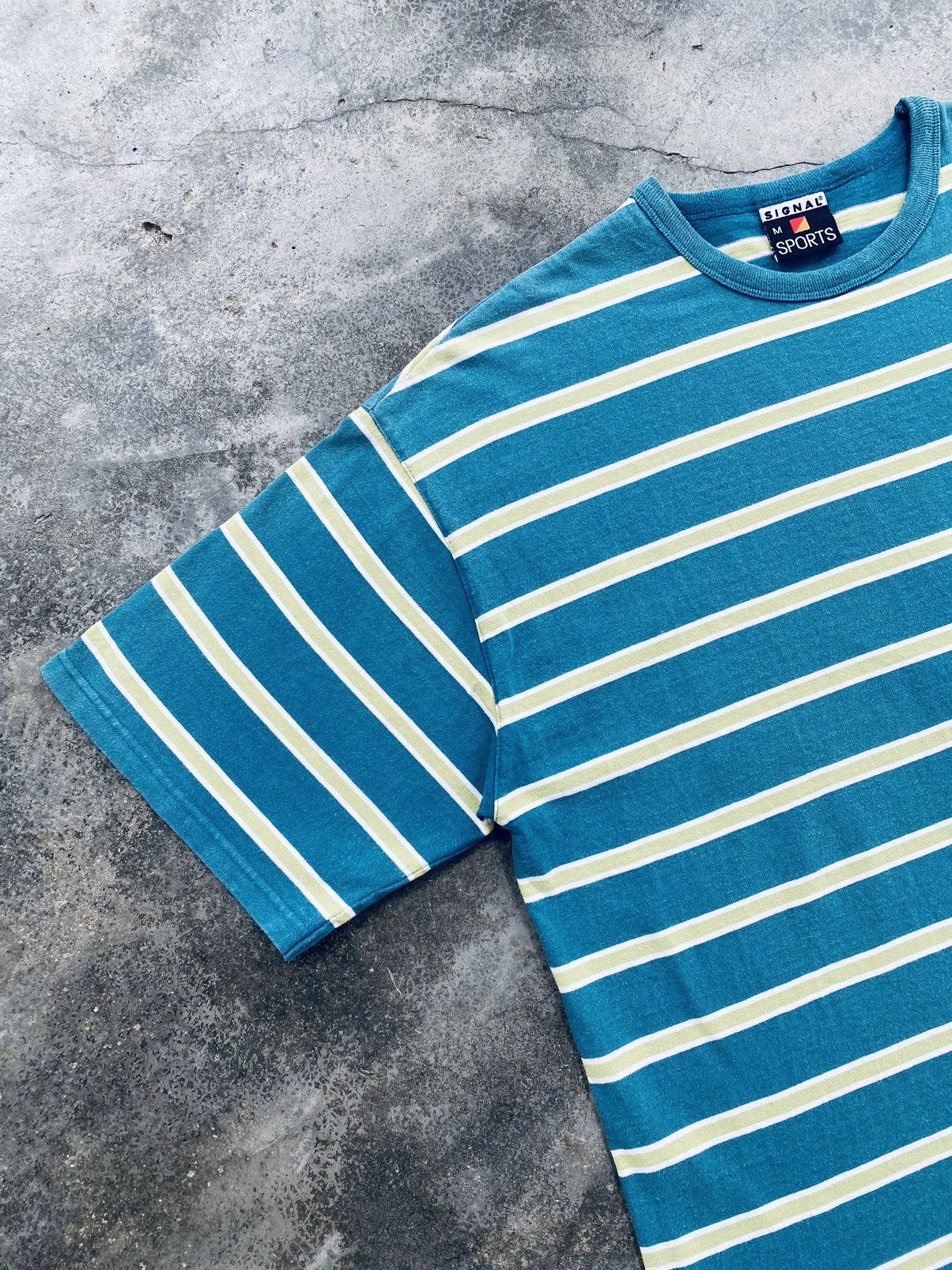 Vintage Vintage Signal Sports Pocket Striped Boxy Tees Size US M / EU 48-50 / 2 - 3 Thumbnail
