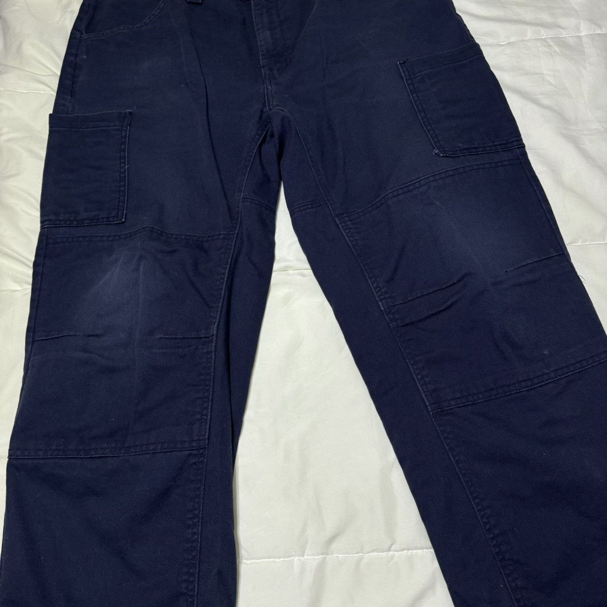 Vintage Vintage Navy Blue Cargo Pants Cargos Size US 40 / EU 56 - 4 Thumbnail