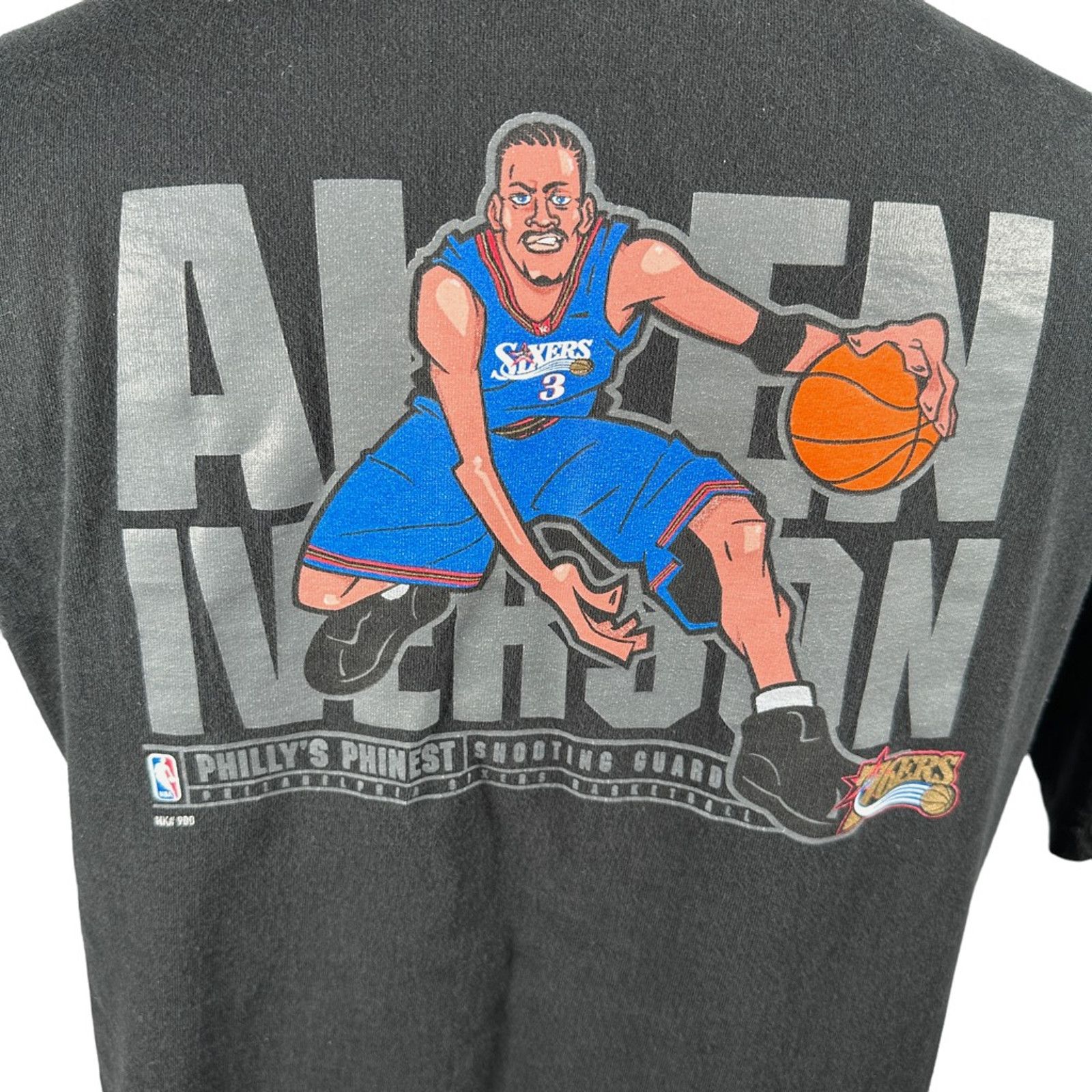 Nike Nike Iverson T-Shirt Vintage 76ers Phillys Finest Black S Size US S / EU 44-46 / 1 - 5 Thumbnail