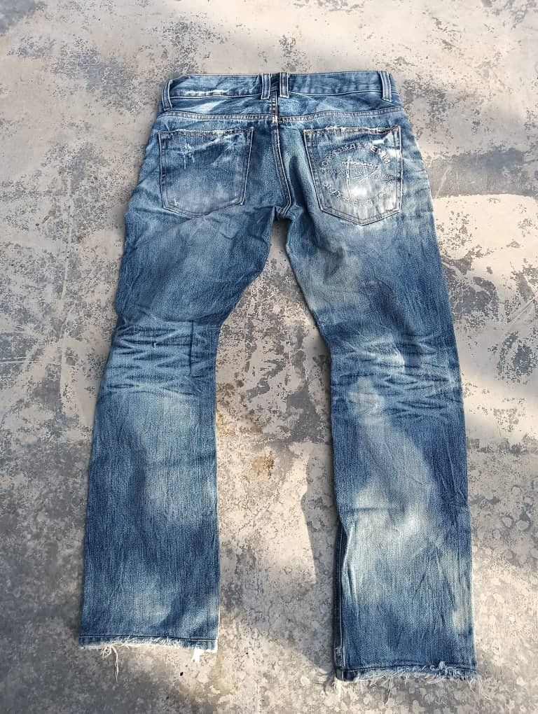 Hysteric Glamour × Japanese Brand Dpsr distressed bleach jeans size 32 Size US 32 / EU 48 - 2 Thumbnail