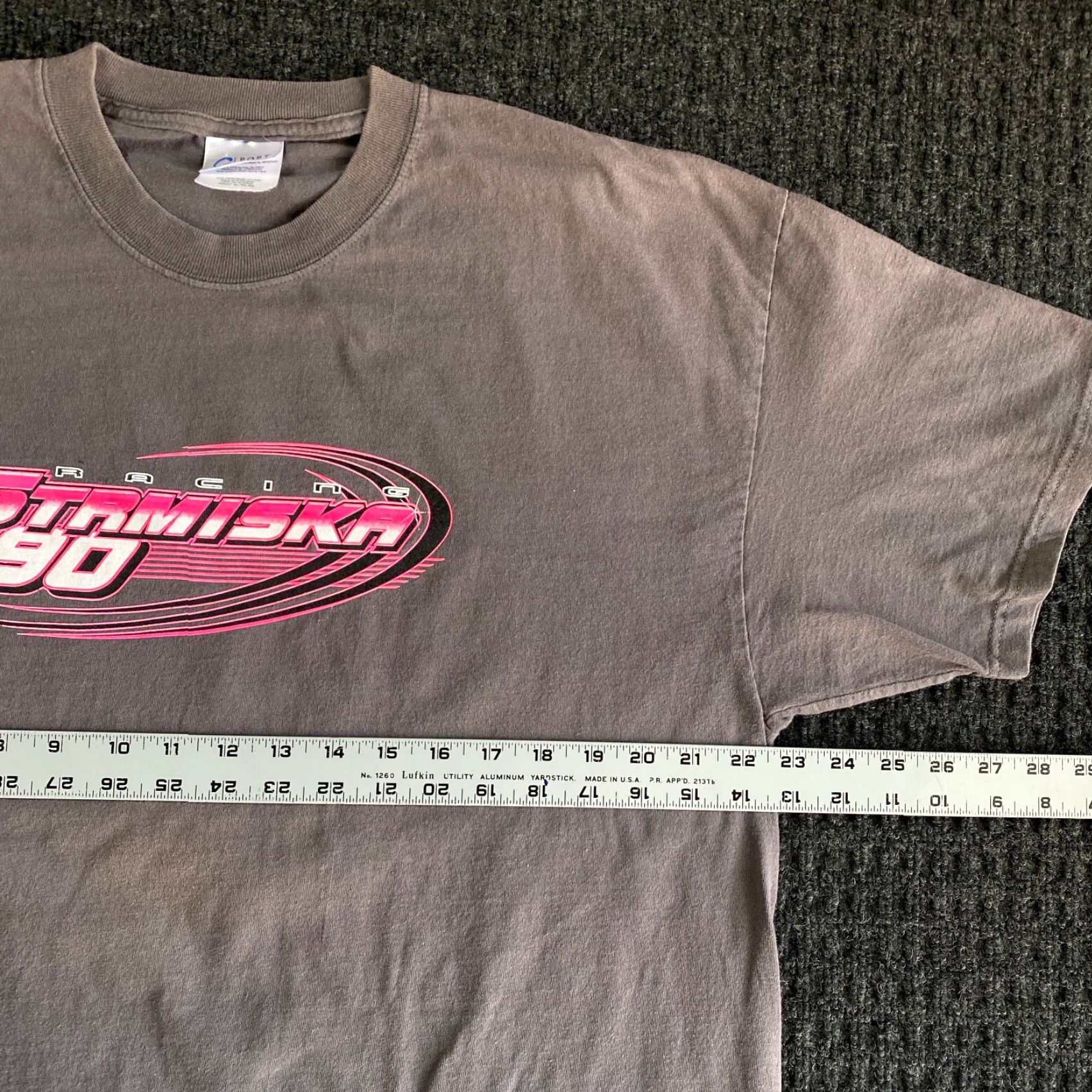 Port Authority VINTAGE Ron Strmiska Racing 90s T-Shirt Gray XL Unisex Adults Size US XL / EU 56 / 4 - 5 Thumbnail