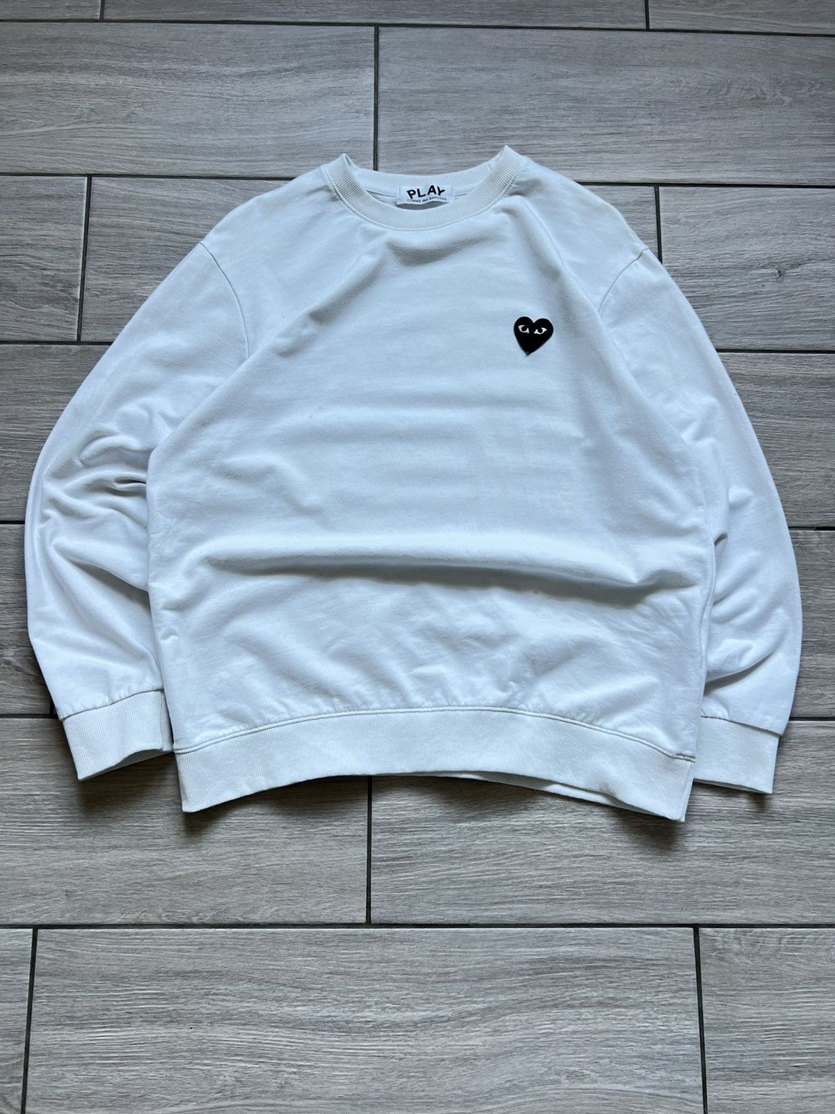 Comme des Garcons Vintage Comme Des Garcons Small Logo Love Sweatshirt White Size US M / EU 48-50 / 2 - 3 Thumbnail