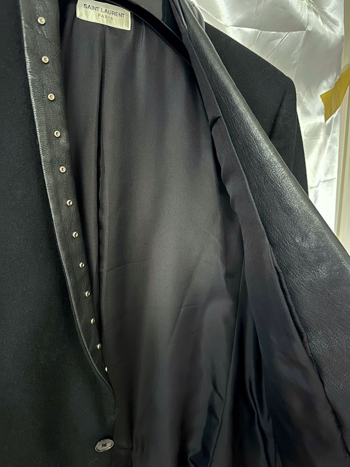 Saint Laurent Paris Saint Laurent by Hedi Slimane FW13 Studded Leather Blazer Size 48S - 5 Thumbnail