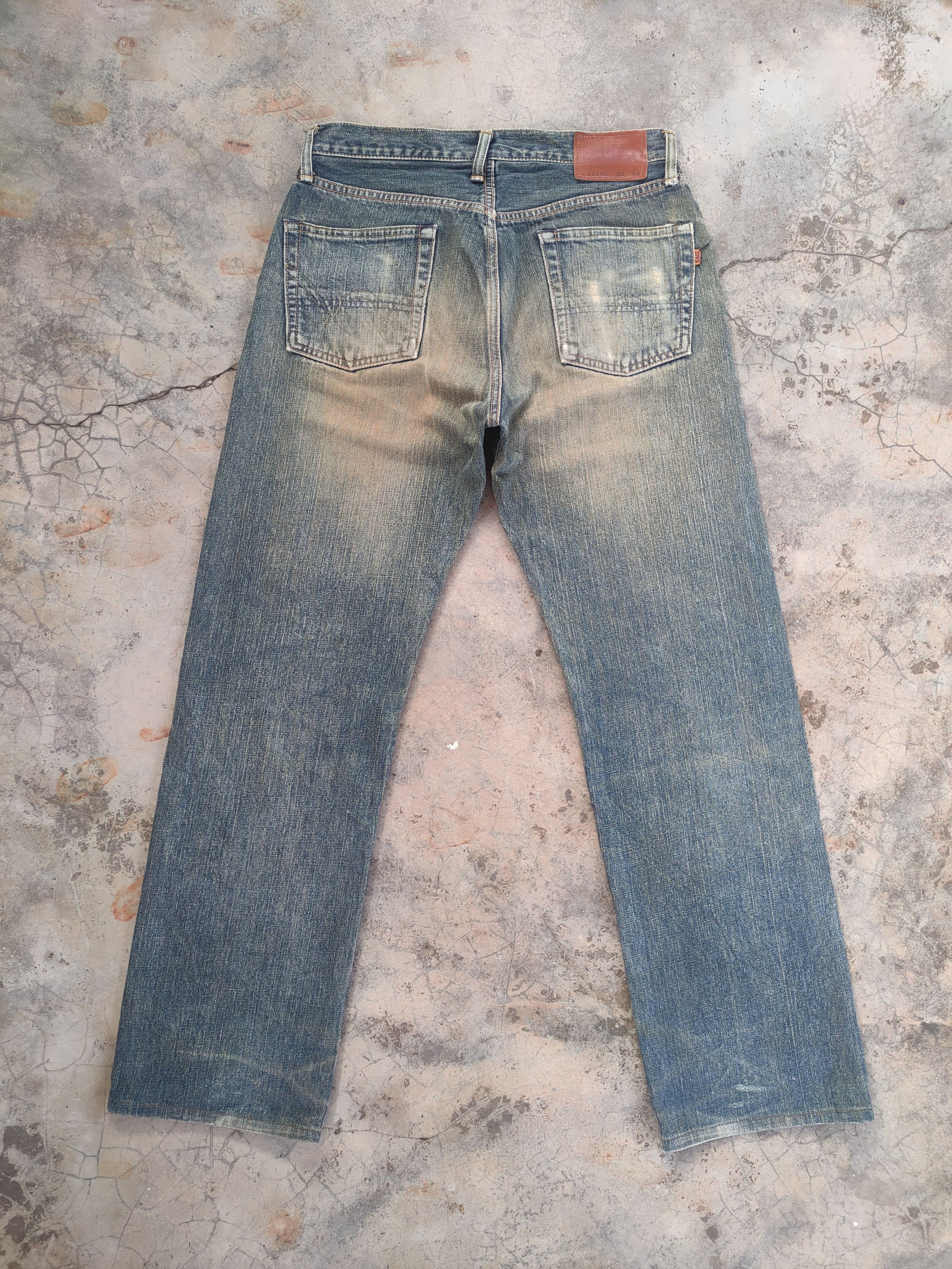 Edwin RUSTY💥 VINTAGE EDWIN ORG TAG RUSTY FADED RIPPED JEANS PANTS Size US 30 / EU 46 - 3 Thumbnail