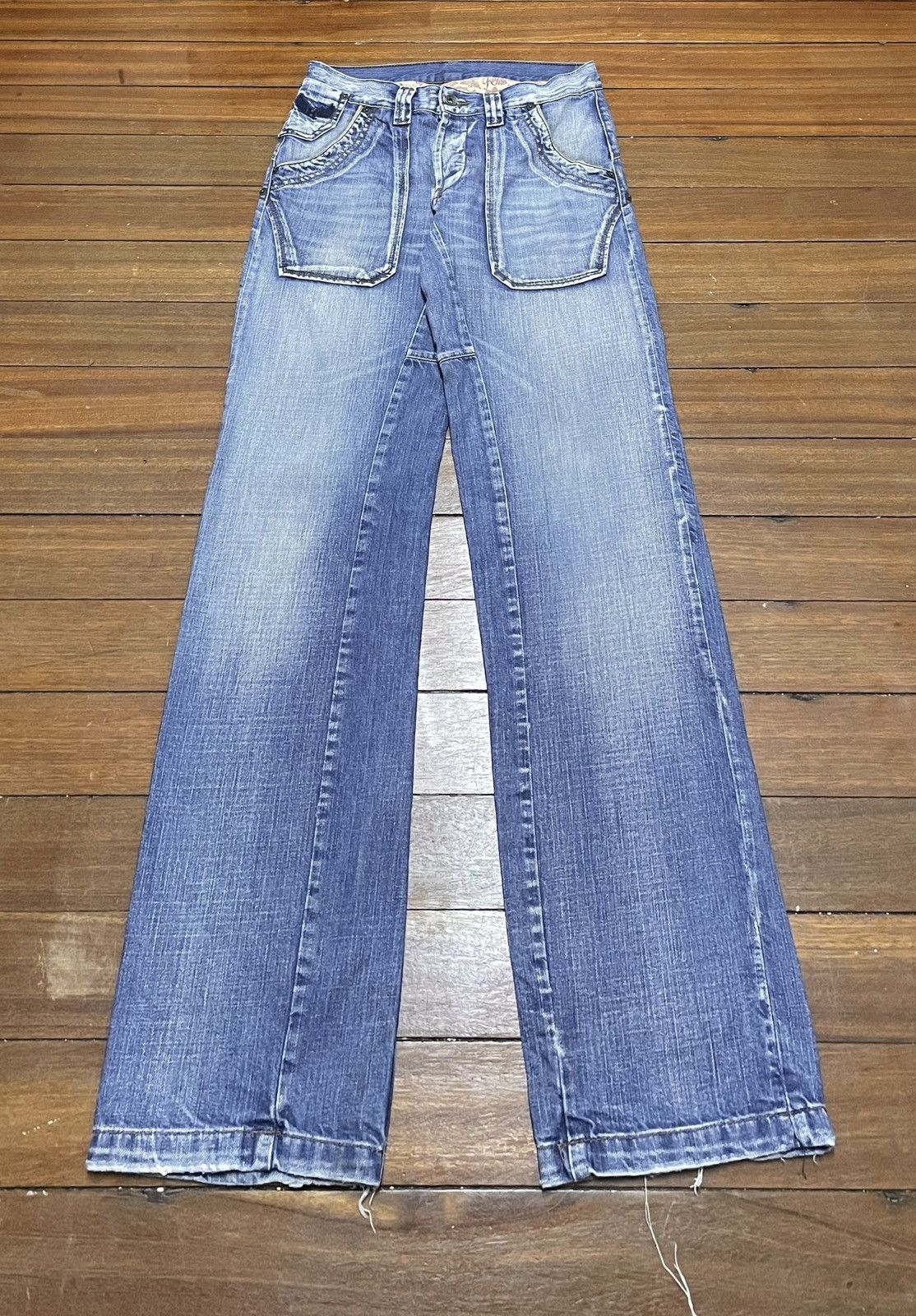 Japanese Brand × Vintage Very Rare Vintage Japanese Brand Karopals Flared Jeans 2000s Size US 28 / EU 44 - 1 Thumbnail