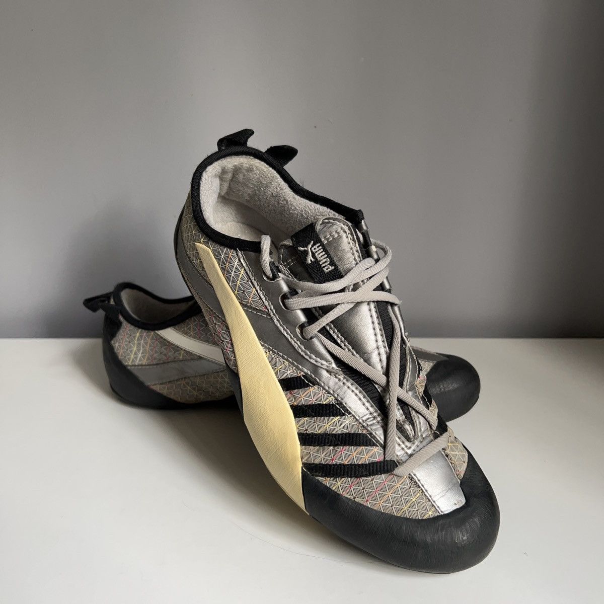Japanese Brand Vintage Puma Klim Silver Trainers Sneakers Size US 9 / IT 39 - 6 Thumbnail