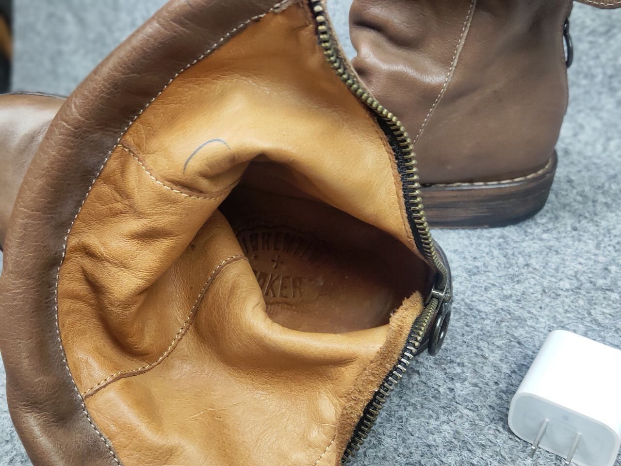Fiorentini + Baker Fiorentini + Baker Design Ella Brown Leather Ankle Zip Boots Size US 5 / IT 35 - 23 Thumbnail
