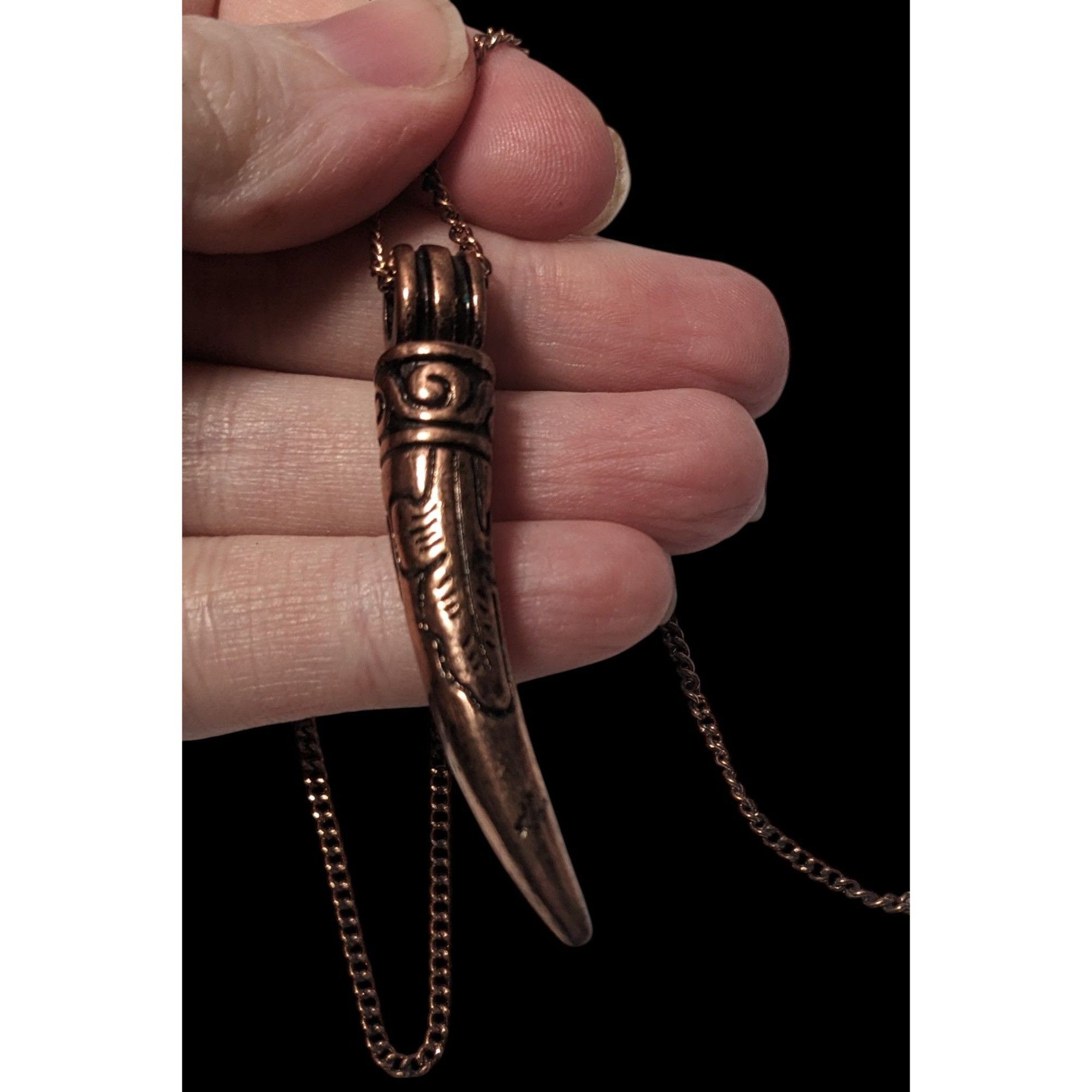 Other Buckle Copper Tone Distressed Engraved Claw Necklace Size ONE SIZE - 3 Thumbnail