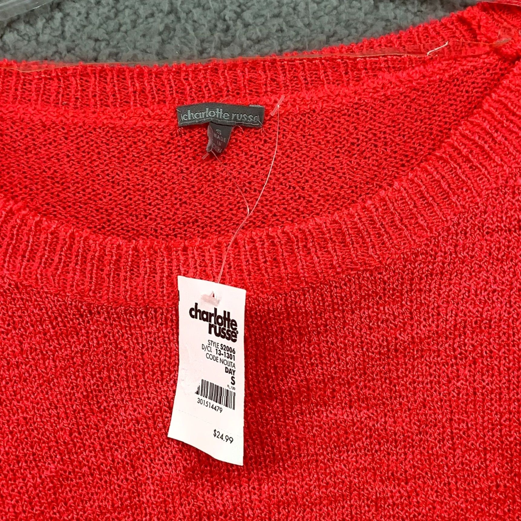 Vintage NWT Charlotte Russe Sweater Open Knit Lightweight Womens S Red Boat Neck Pullover Casual Knitwear Size S / US 4 / IT 40 - 5 Thumbnail