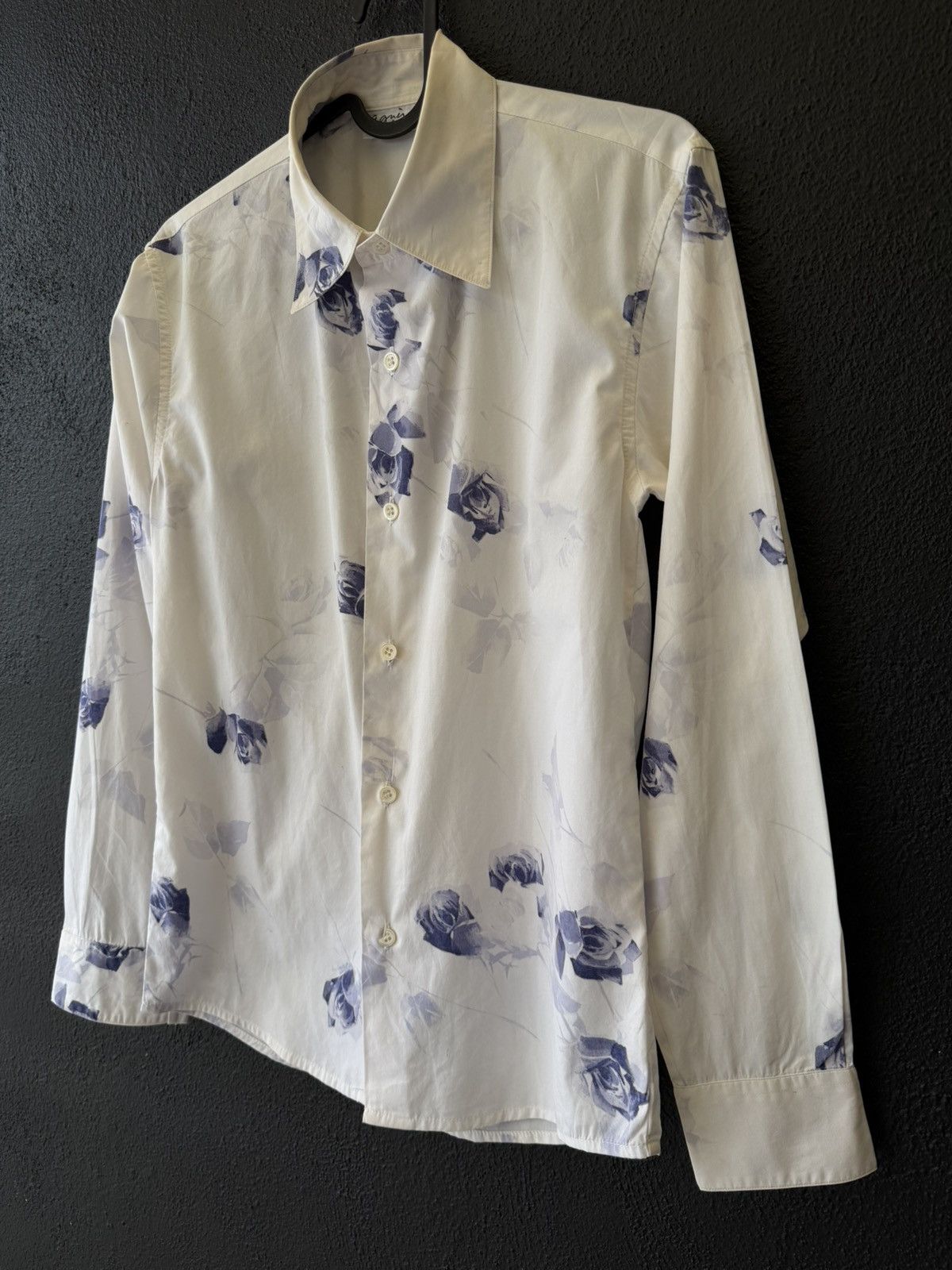 agnes b. RARE Vintage agnès b. HOMME Paris Purple Rose Print Size US S / EU 44-46 / 1 - 4 Thumbnail