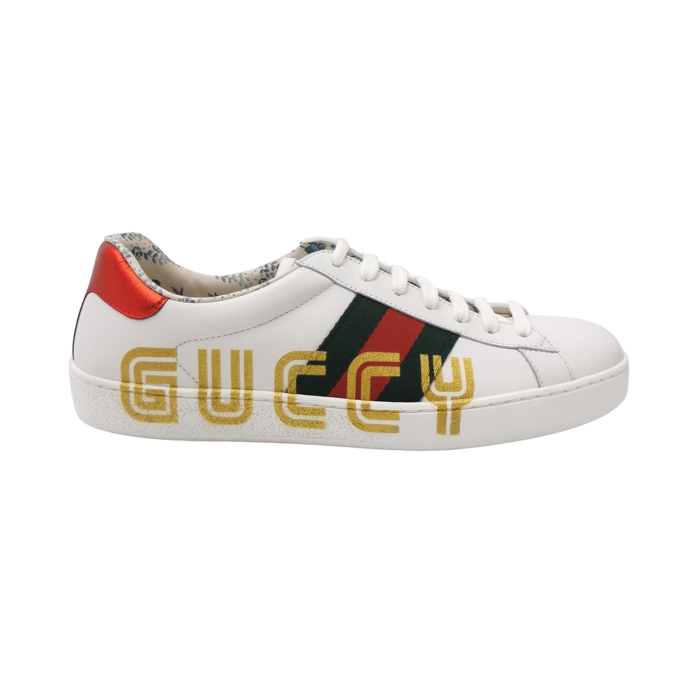 Gucci Gucci GUCCY Print Ace Sneakers 40.5 Size US 7 / EU 40 - 1 Thumbnail
