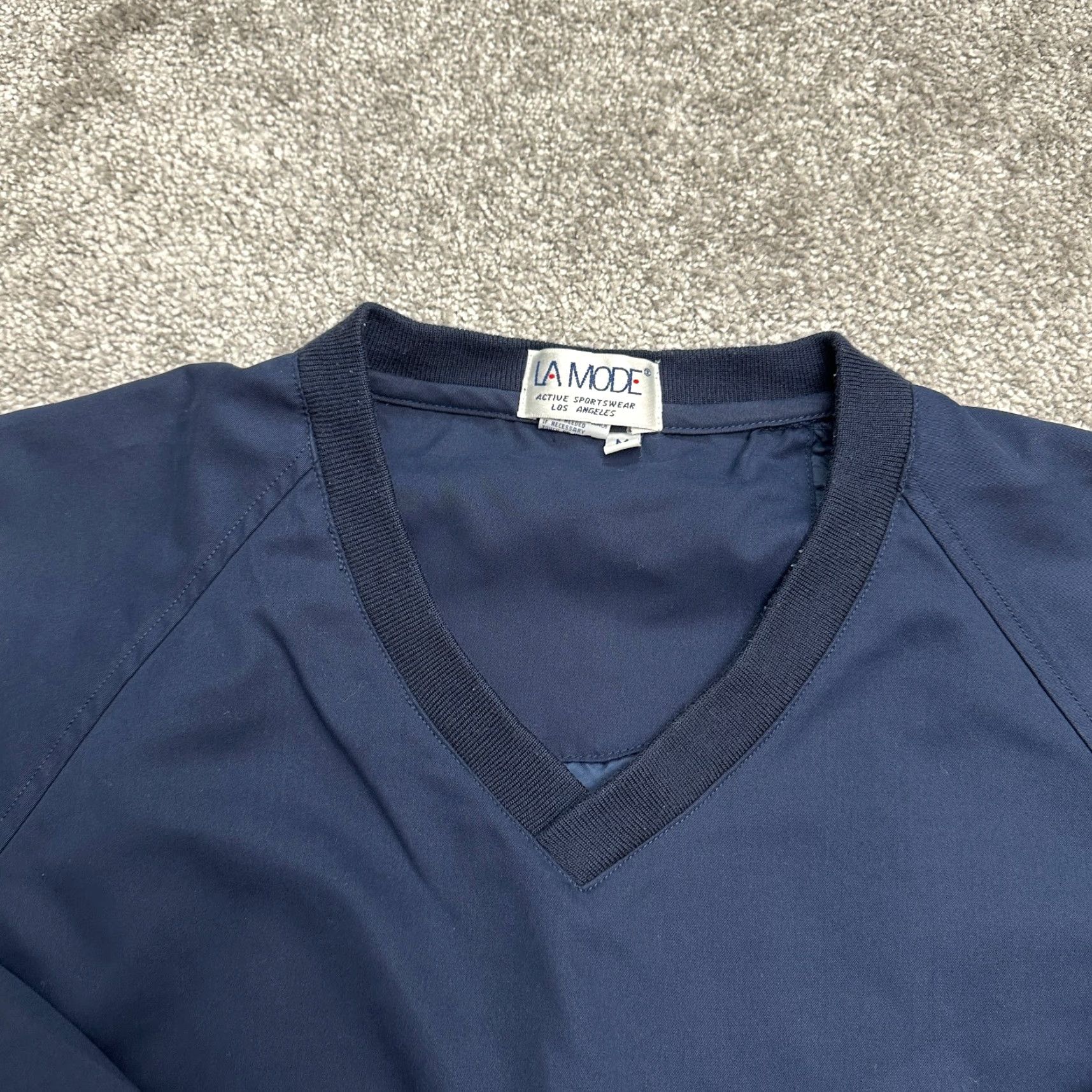 Vintage La Mode Vintage Windbreaker Sweatshirt Mens Medium Blue V-Neck Golf Pullover Size US M / EU 48-50 / 2 - 3 Thumbnail