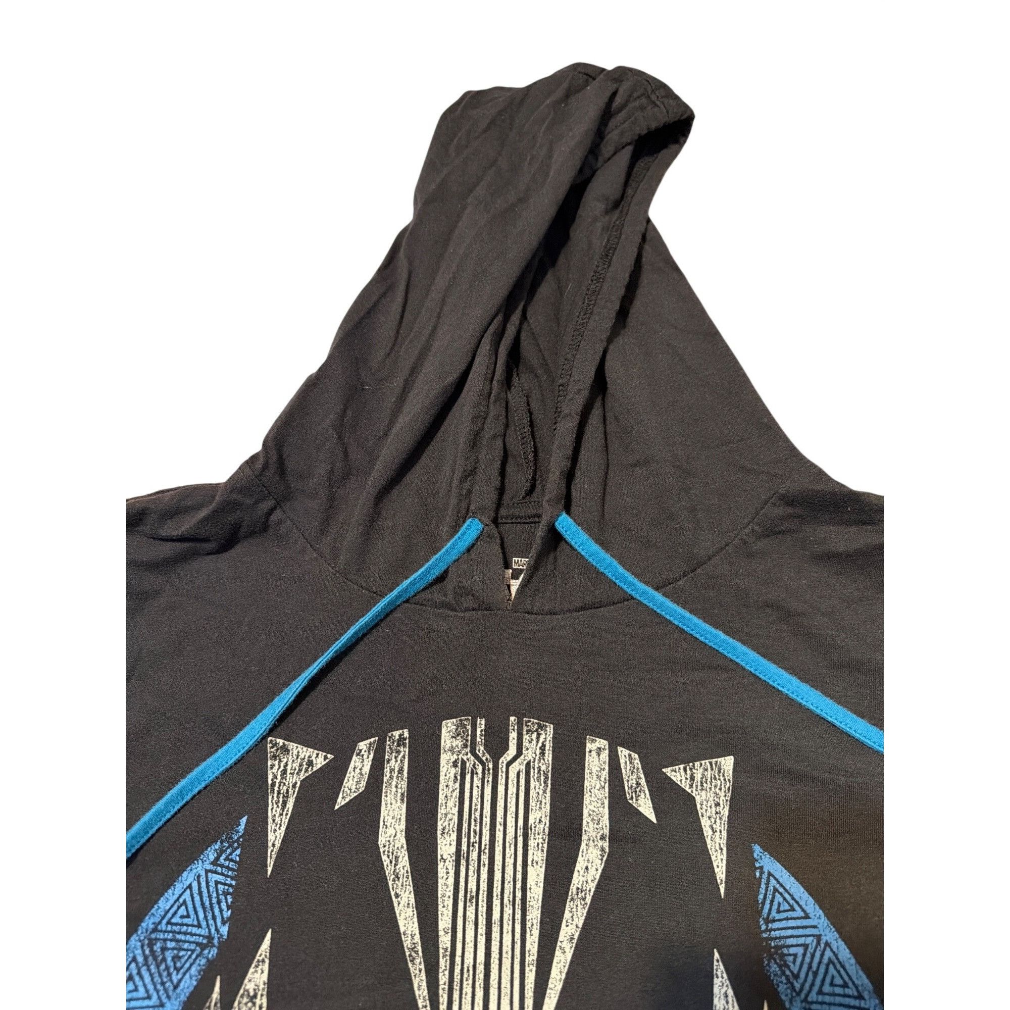 Marvel Comics Marvel Black Panther Graphic Hooded T Shirt Black Blue Hoodi Size US XXL / EU 58 / 5 - 3 Thumbnail