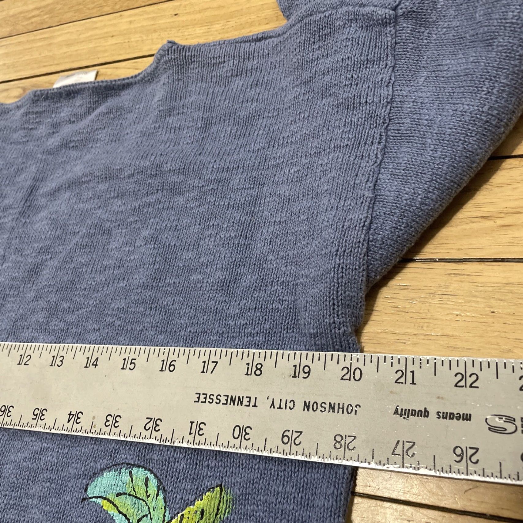 Vintage VINTAGE STICKCHICS Crop Knit Sweater Women One Size Made USA Hand Painted Palm Tree Isle Size ONE SIZE - 6 Thumbnail