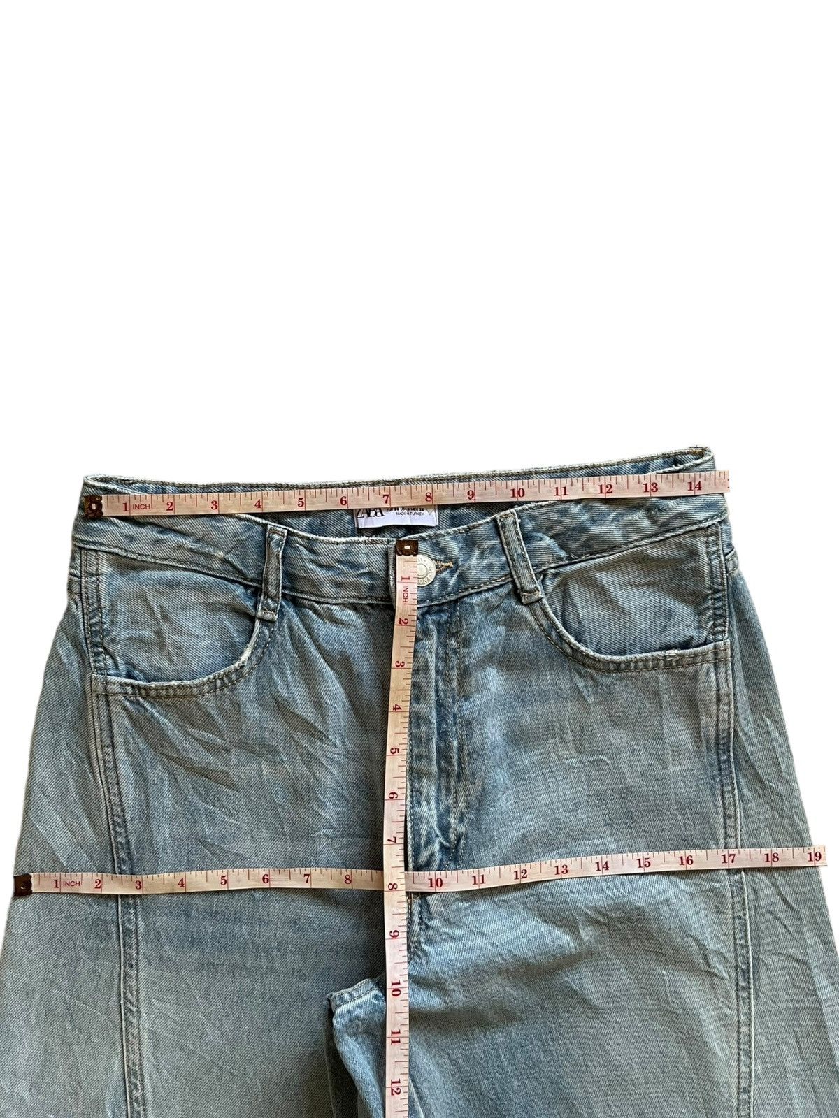Zara SALES🔥Vintage Zara Faded Wash Cargo Style Baggy Jeans Size US 29 - 10 Thumbnail