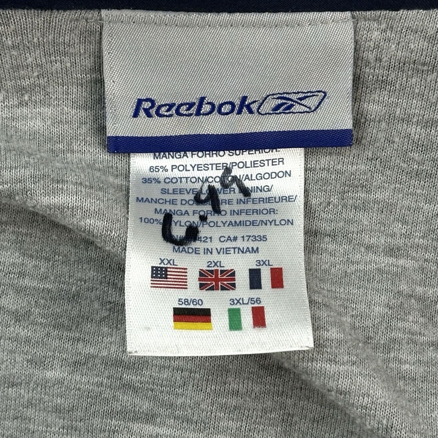 Reebok Vintage Reebok Jacket Mens 2XL Blue White Fleece Lined Windbreaker 90s Y2K Size US XXL / EU 58 / 5 - 6 Thumbnail