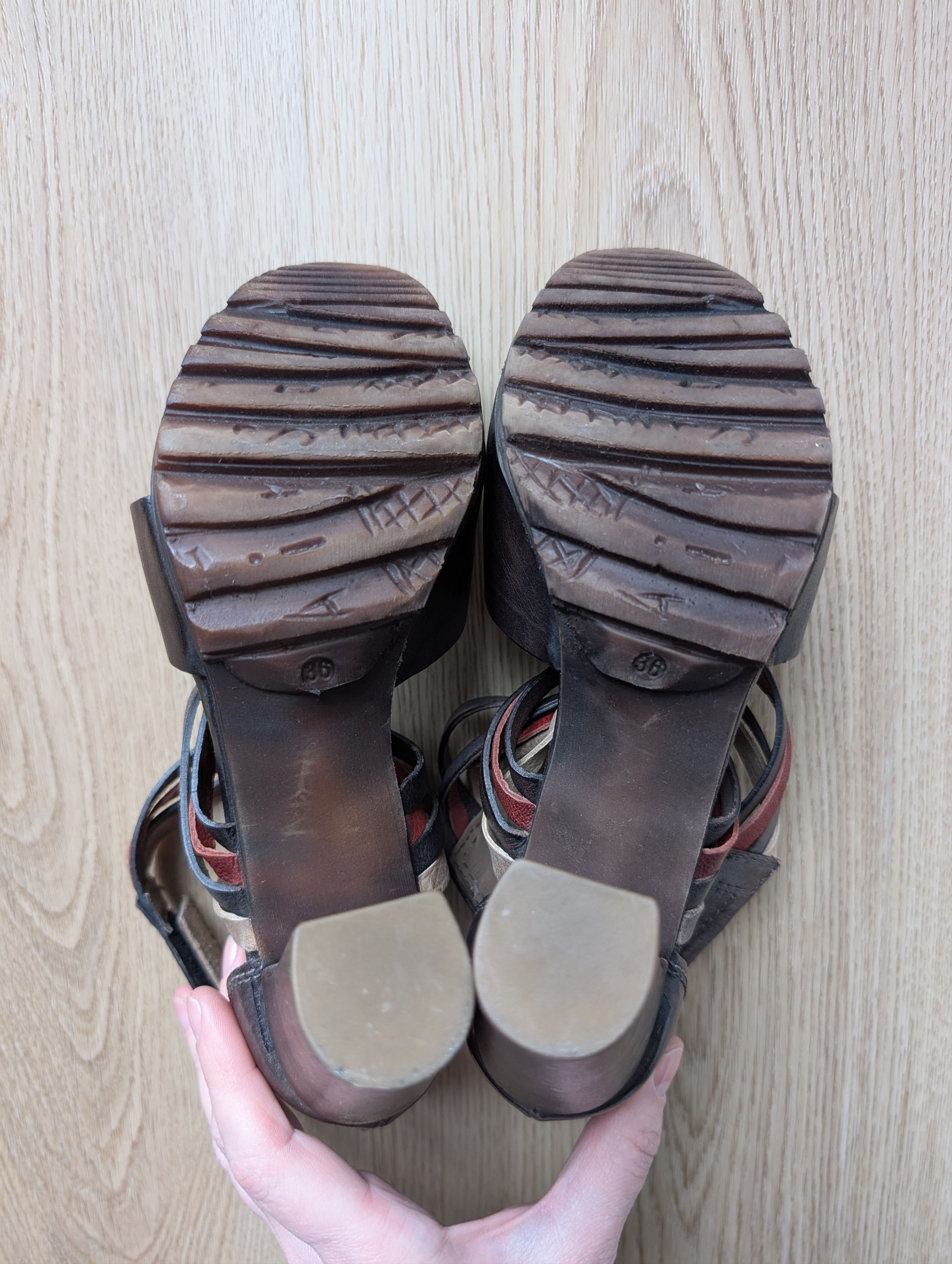 A.S.98 A.S. 98 Italian Womens Strappy Leather Heeled Sandals Size US 6 / IT 36 - 9 Thumbnail