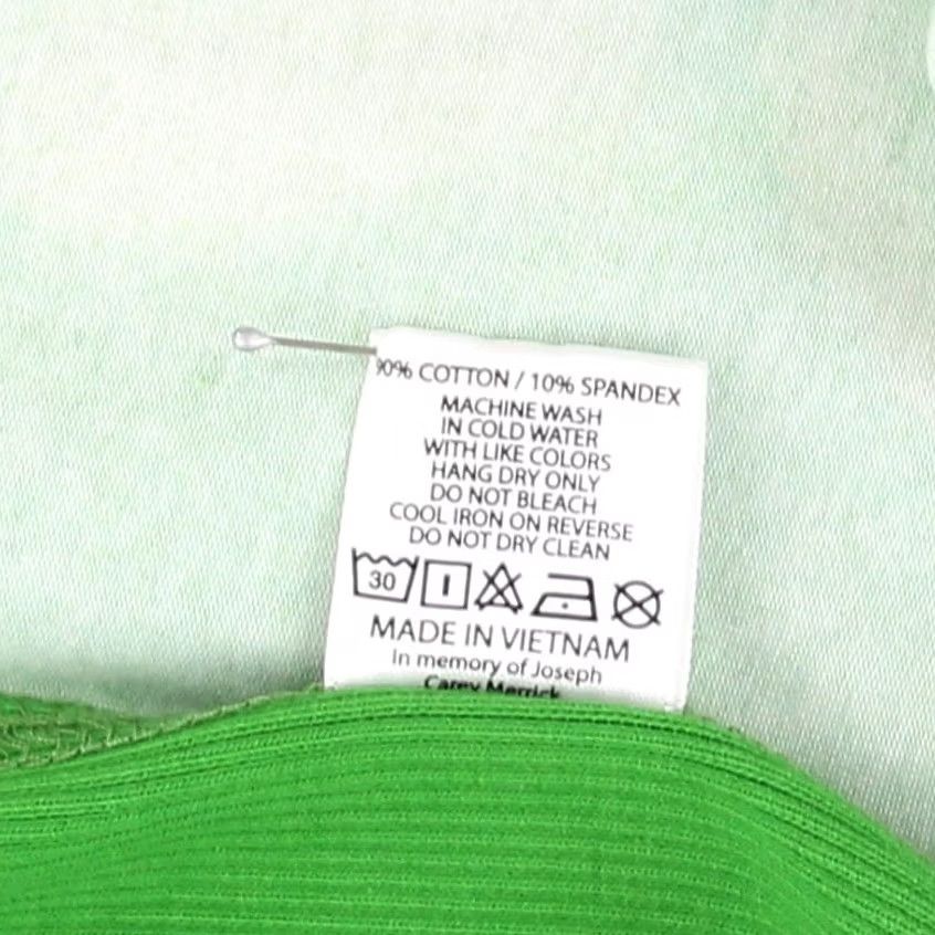 Brain Dead Brain Dead Sponge Dye Bodysuit Women’s Rib Knit Embroidered Green L Tank, Casual, Workwear, 90% Cotton 10% Spandex, Large, Sleeveless, VINTAGE? No Size L / US 10 / IT 46 - 5 Thumbnail