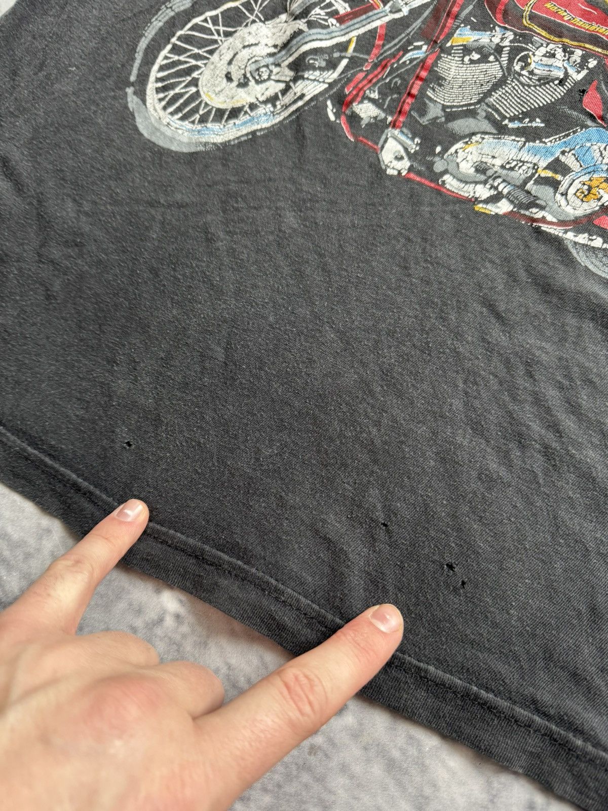 Harley Davidson × Vintage 🏁FADED Retro 00s tee Harley-Davidson black size L Size US L / EU 52-54 / 3 - 3 Thumbnail