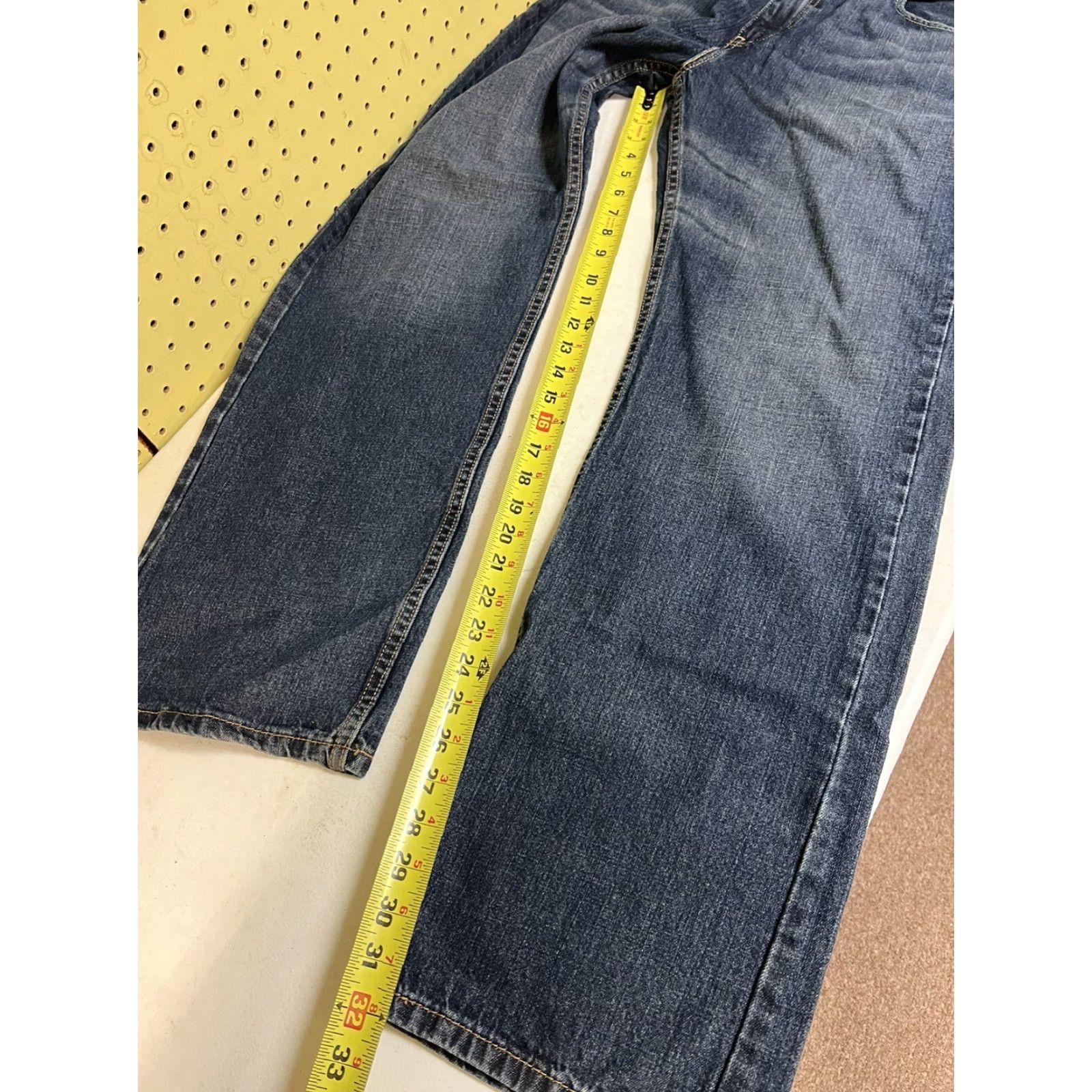 Levi's Levi's 569 Loose Straight Denim Jeans 100% Cotton 36x32 Blue Dark Distressed Mid Rise Mens Regular Jeans 5-Pocket Pattern Solid Cap Size US 36 / EU 52 - 7 Thumbnail