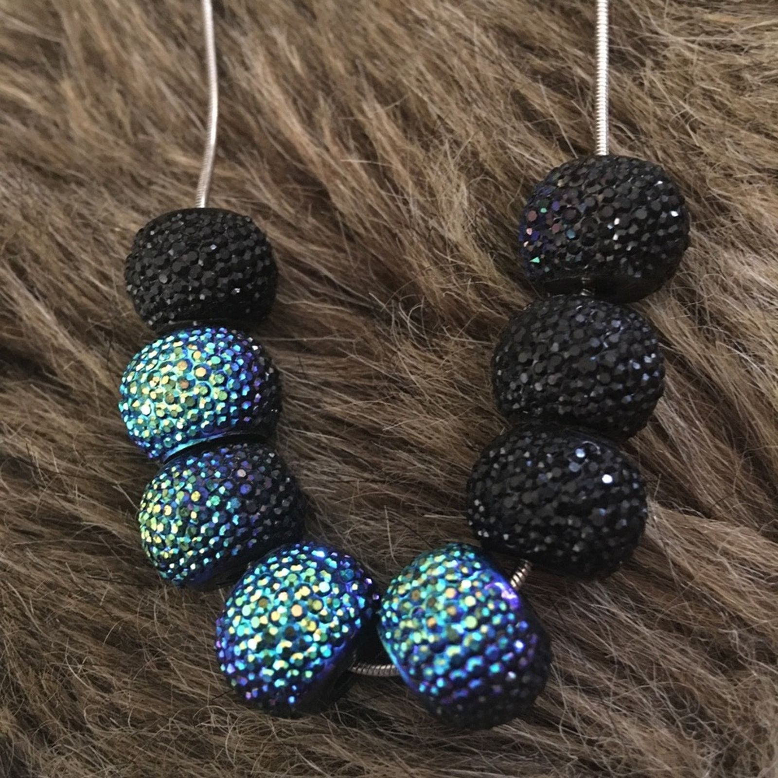 Jewelry Multi sparkle beads on snake chain necklace Size ONE SIZE - 6 Thumbnail