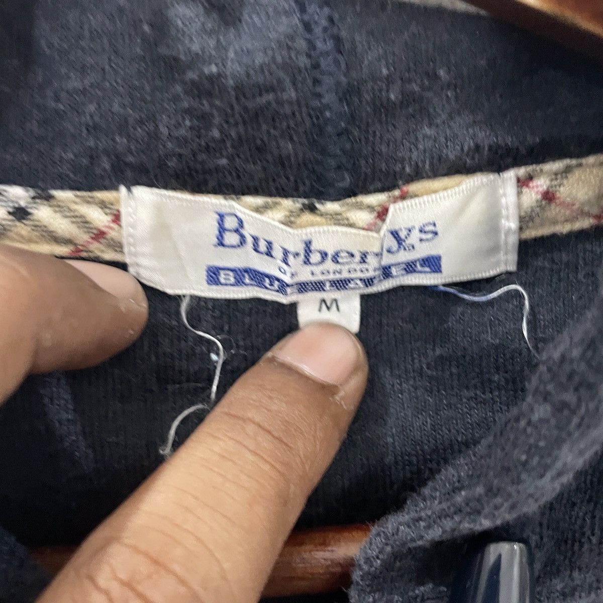 Burberry × Vintage Vintage 90s Burberry’s Blue Label Hoodies Size M / US 6-8 / IT 42-44 - 5 Thumbnail