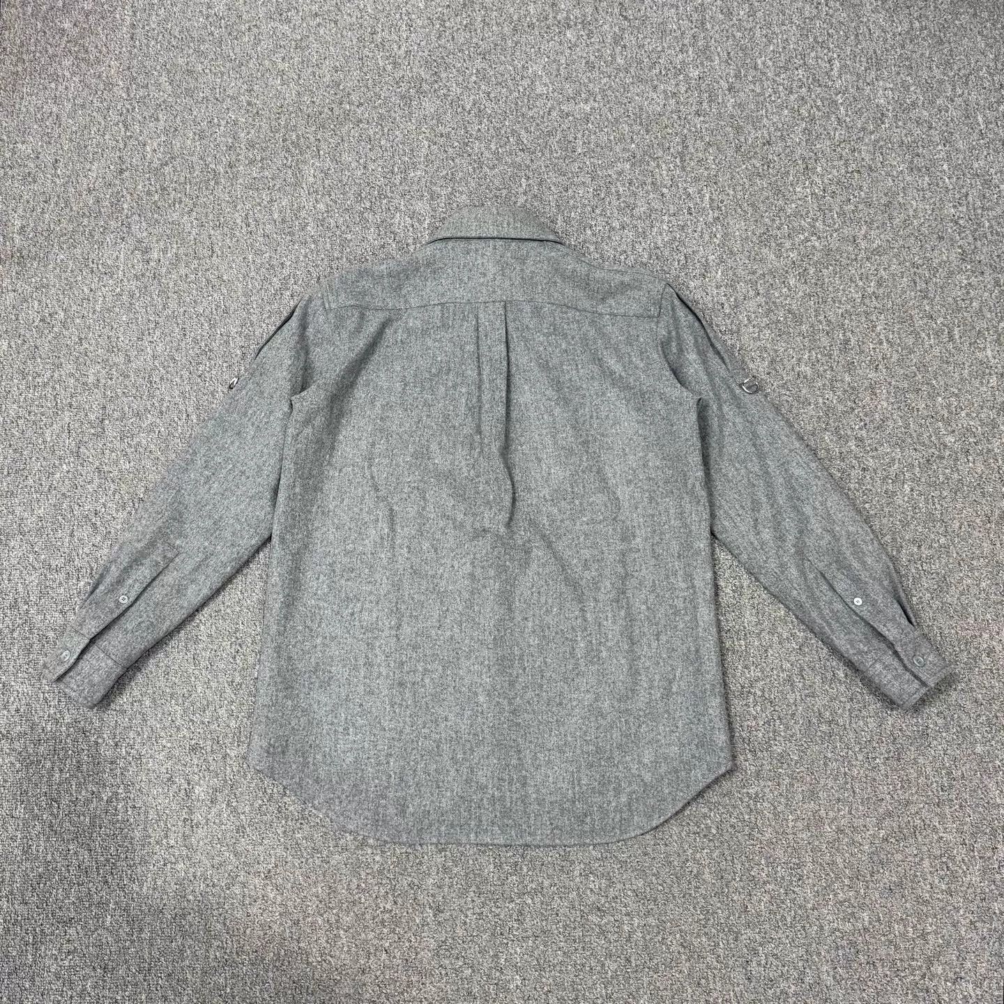 Burberry Burberry Gray Embroidered Collar Shirt NWT 32/34/36 Size XXS / US 00 / IT 34 - 2 Thumbnail