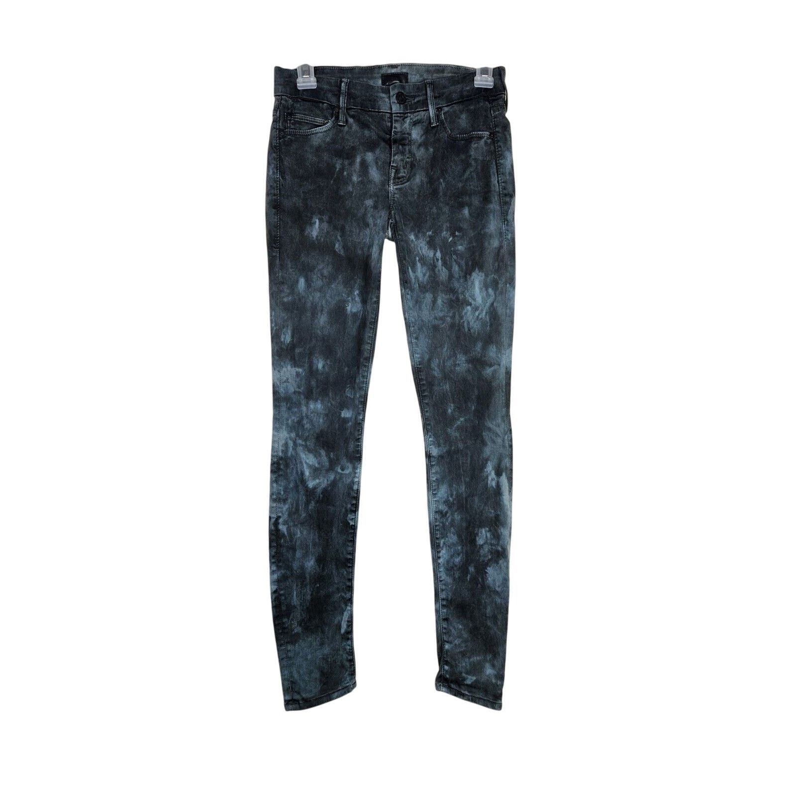 MOTHER Mother The Looker Spontaneous Combustion Gray Tie Dye Jeans Size 25" / US 0 / IT 36 - 1 Thumbnail