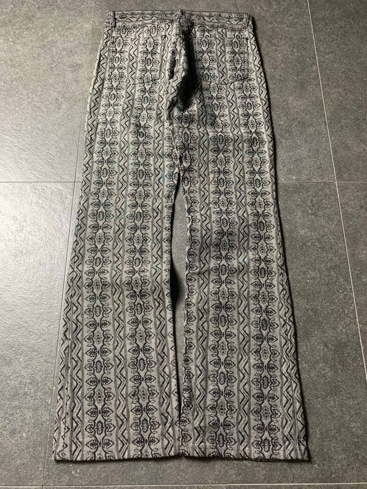 If Six Was Nine 2000s No ID Full Print Bootcut Jeans Size US 29 - 8 Thumbnail