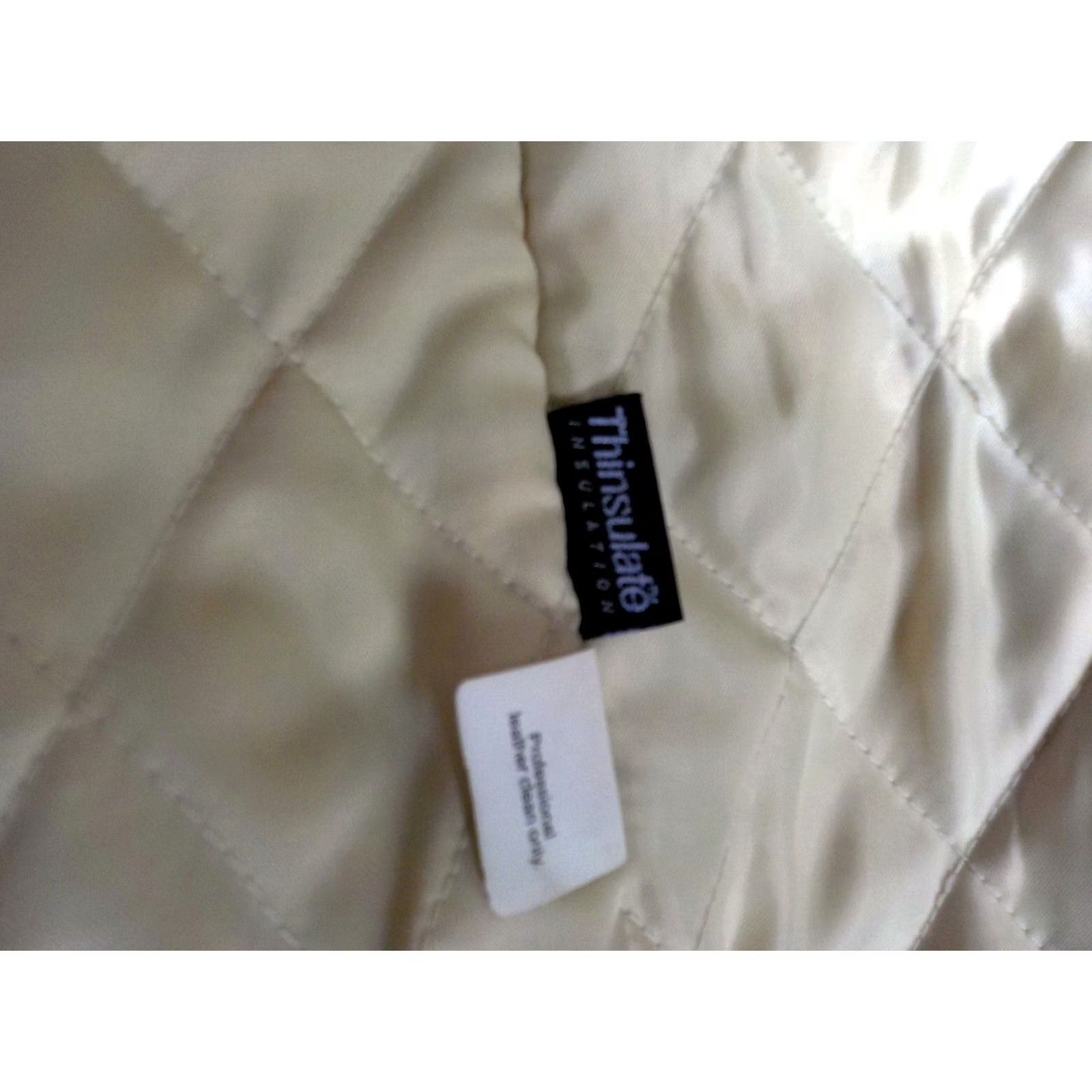 J.Crew J.CREW Button Front Leather Jacket Ivory Thinsulate Quilted Lining - SIZE MEDIUM - Women Jacket Size M / US 6-8 / IT 42-44 - 7 Thumbnail