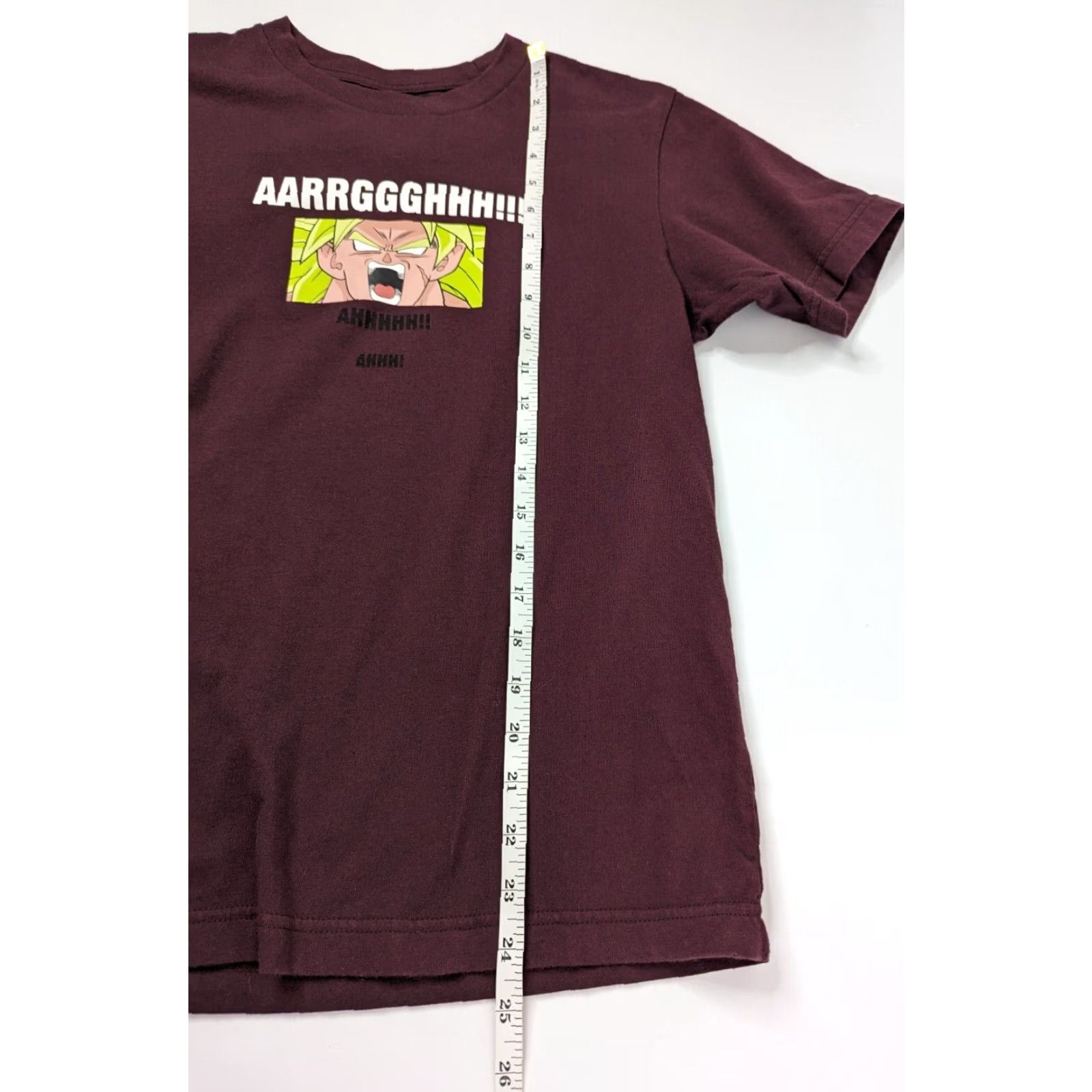 Uniqlo VINTAGE Uniqlo T-Shirt Dragon Ball Maroon XS Men Short Sleeve Halloween AARRGGGHHH!!! Dragon Ball Super Broly Mens XS Maroon T-Shirt Size US XS / EU 42 / 0 - 5 Thumbnail