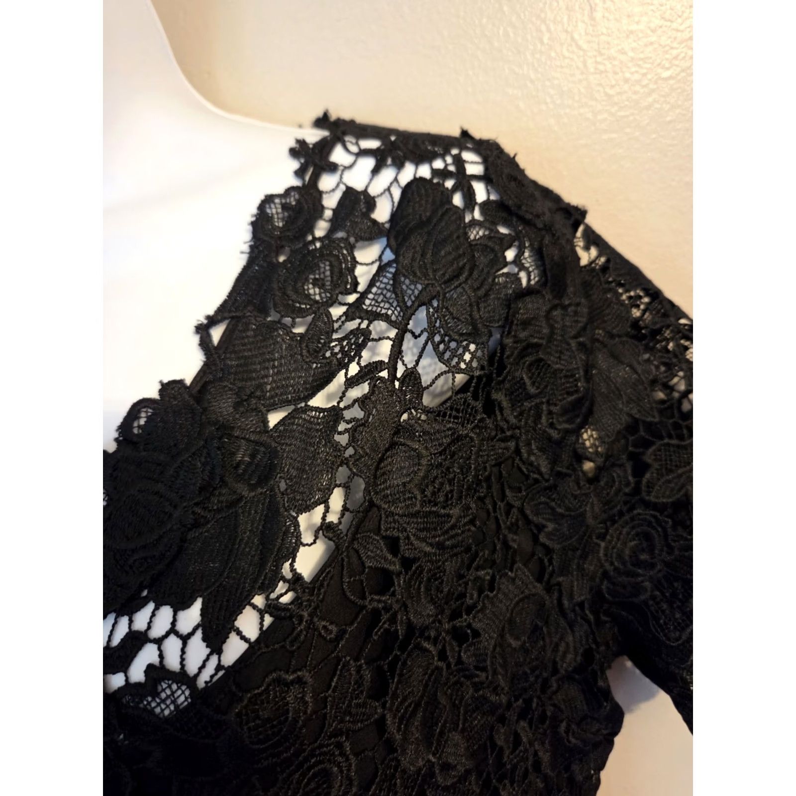 Vintage NWT Tahari Elle Black Lace A-Line Samira Dress 14 Women Vest? Size XL / US 12-14 / IT 48-50 - 2 Thumbnail