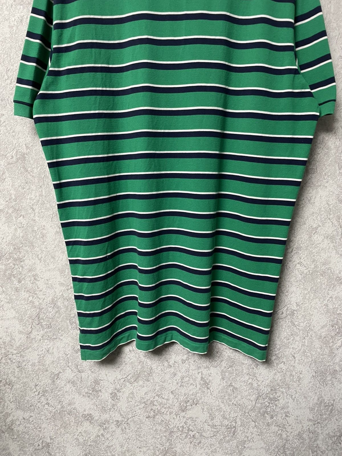 Polo Ralph Lauren Vintage Polo Ralph Lauren Green Striped Polo Shirt Y2K Size US L / EU 52-54 / 3 - 11 Thumbnail