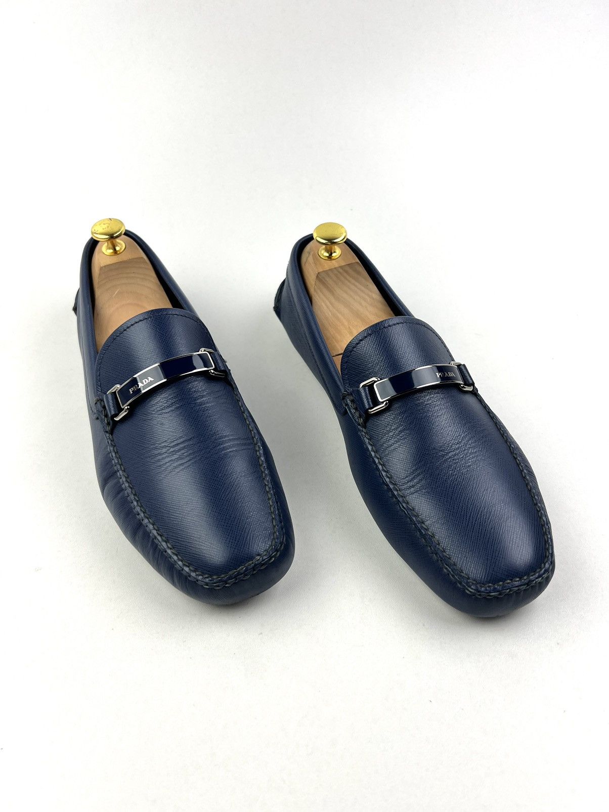 Prada PRADA Loafers Leather Saffiano Drivers Moccasins Shoes Logo Size US 9.5 / EU 42-43 - 2 Thumbnail