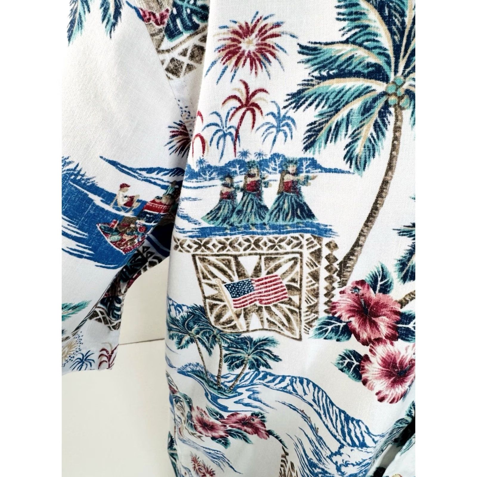 Reyn Spooner VINTAGE REYN SPOONER LIMITED EDITION SUMMER COMMEMORATIVE Shirt XL White Mens Button-Up Short Sleeve 2022 Size US XL / EU 56 / 4 - 2 Thumbnail
