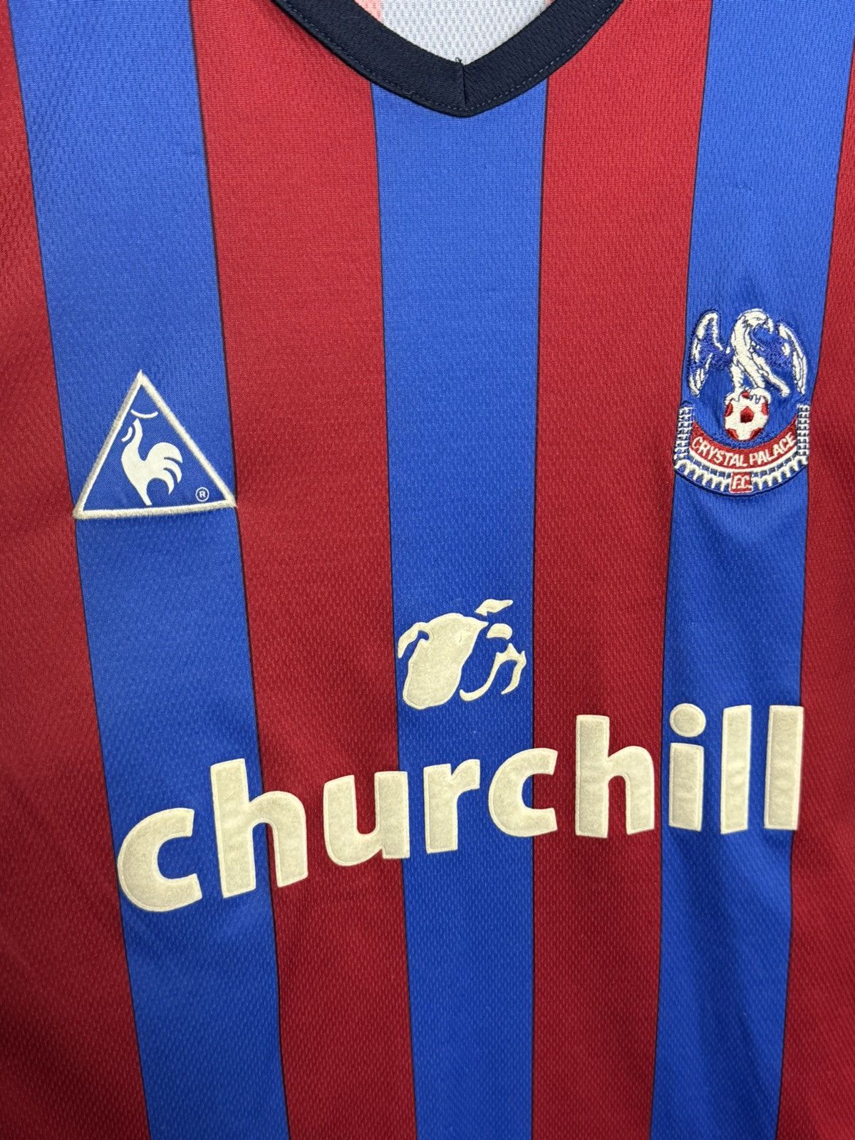 Le Coq Sportif Crystal Palace 02/03 Home Football Jersey Size US XXL / EU 58 / 5 - 3 Thumbnail