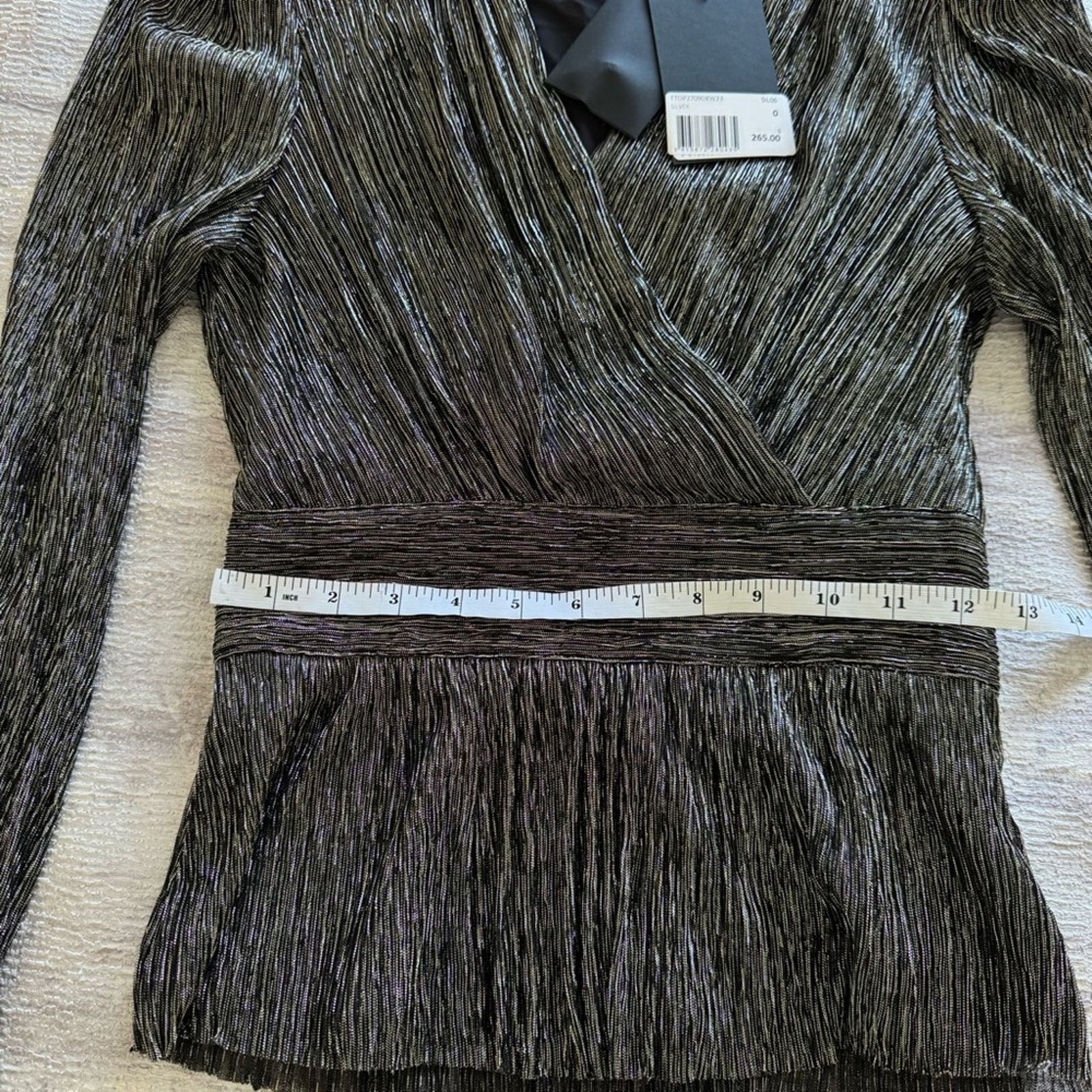 The Kooples NWT! The Kooples Shimmering Black Blouse, Size 0 Size XS / US 0-2 / IT 36-38 - 11 Thumbnail