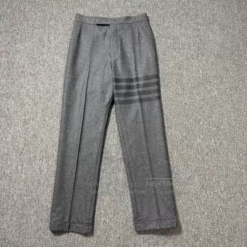 Thom Browne Thom Browne size 0 Dark Grey Four-stripe Wool Slacks Casual Size US 27 - 1 Thumbnail
