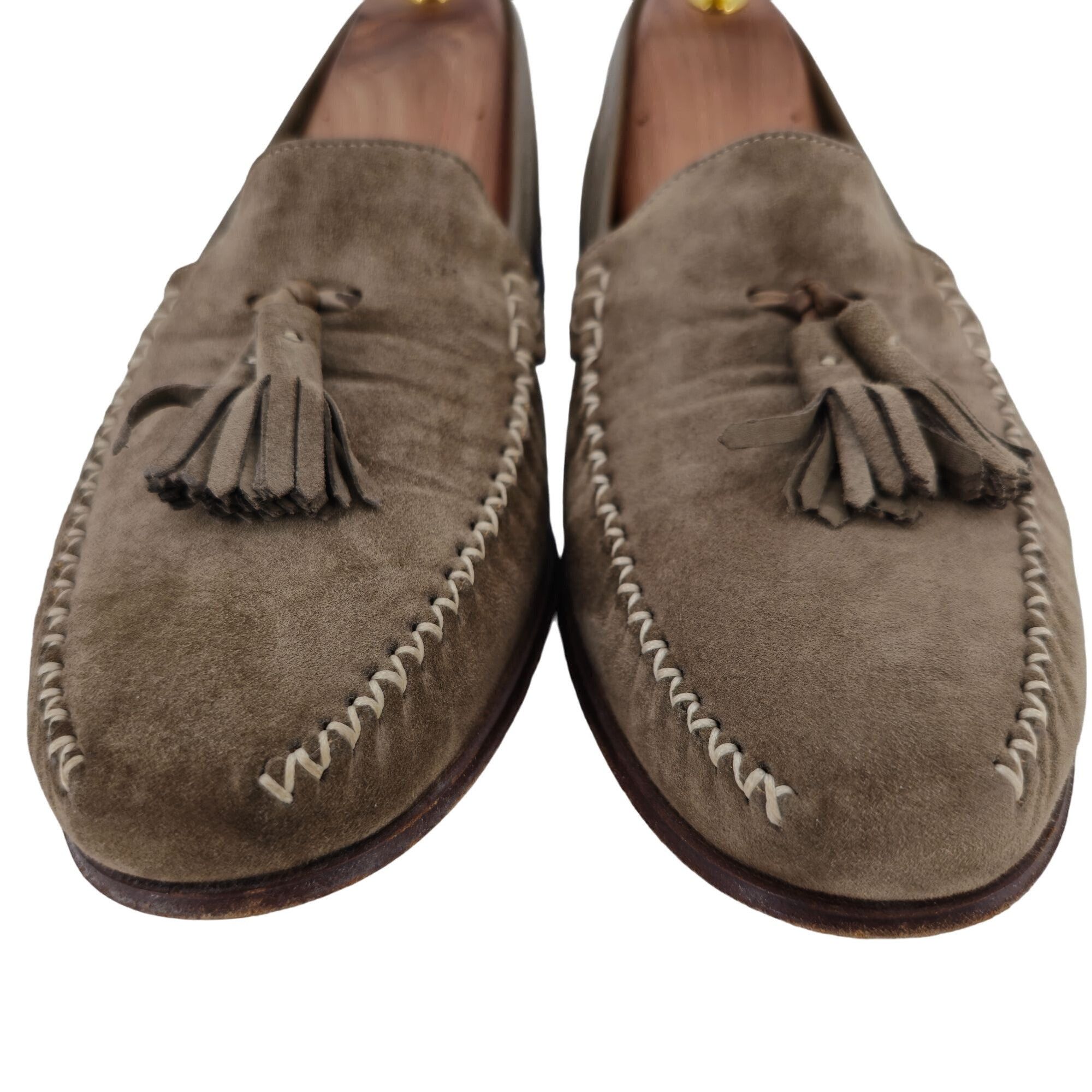 Salvatore Ferragamo Vintage Salvatore Ferragamo Italy Dress Shoe Taupe Suede 8.5 Size US 8.5 / EU 41-42 - 9 Thumbnail