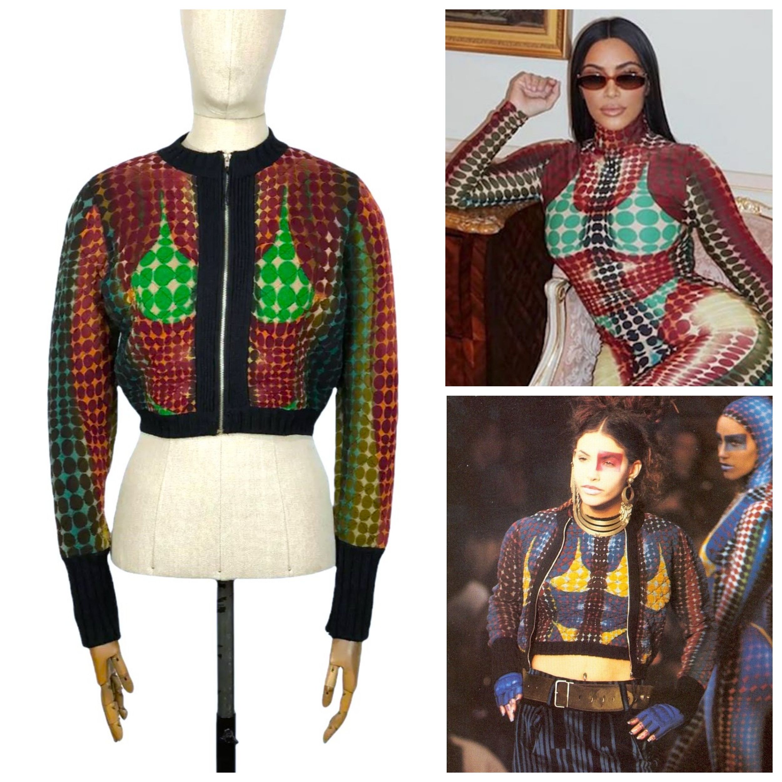 Jean Paul Gaultier Jean Paul Gaultier F/W 1995 Cyberbaba Optical Mad Max Jacket Size US S / EU 44-46 / 1 - 1 Thumbnail